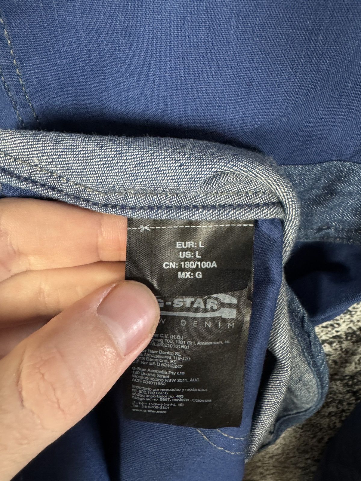 G-Star G-Star Raw Faeroes Work Mix Denim Shirt Button Up Size L Size US L / EU 52-54 / 3 - 8 Thumbnail