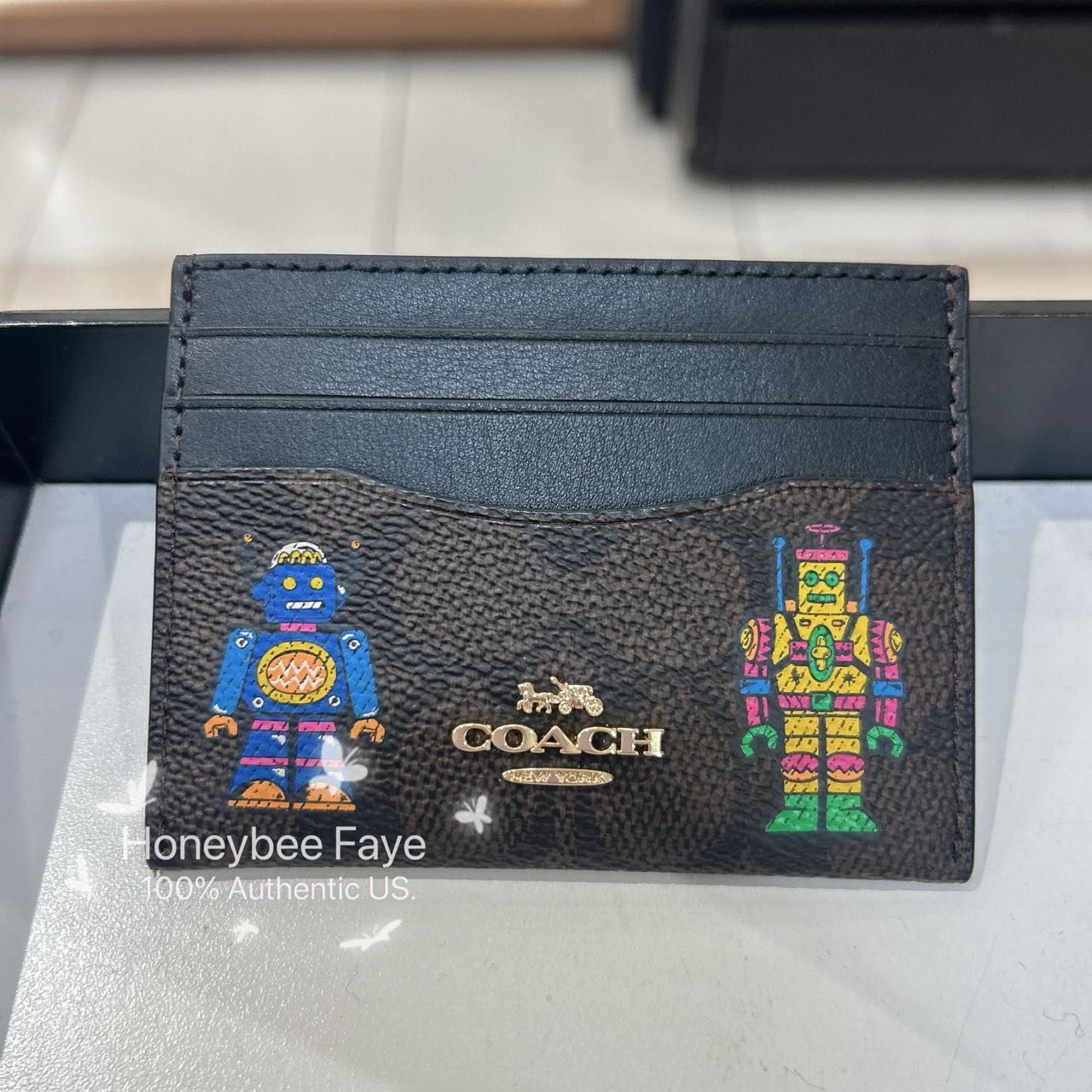 Coach Cosmic Coach Slim Id Card Case With Robot Print CW929 Size ONE SIZE - 1 Thumbnail