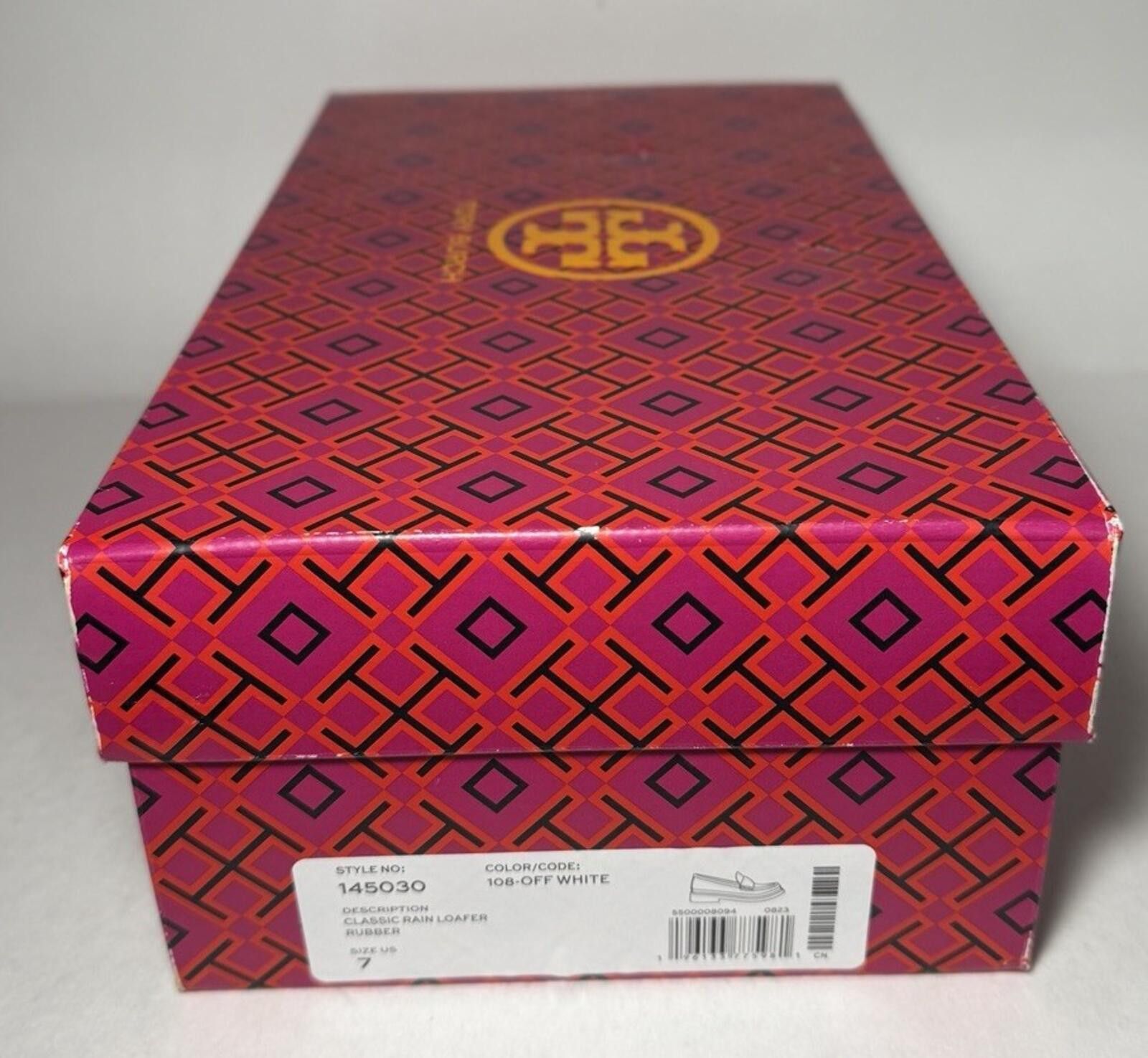 Other TORY BURCH Waterproof Rubber Rain Loafer Shoes Off-White Size US 7 / IT 37 - 6 Thumbnail