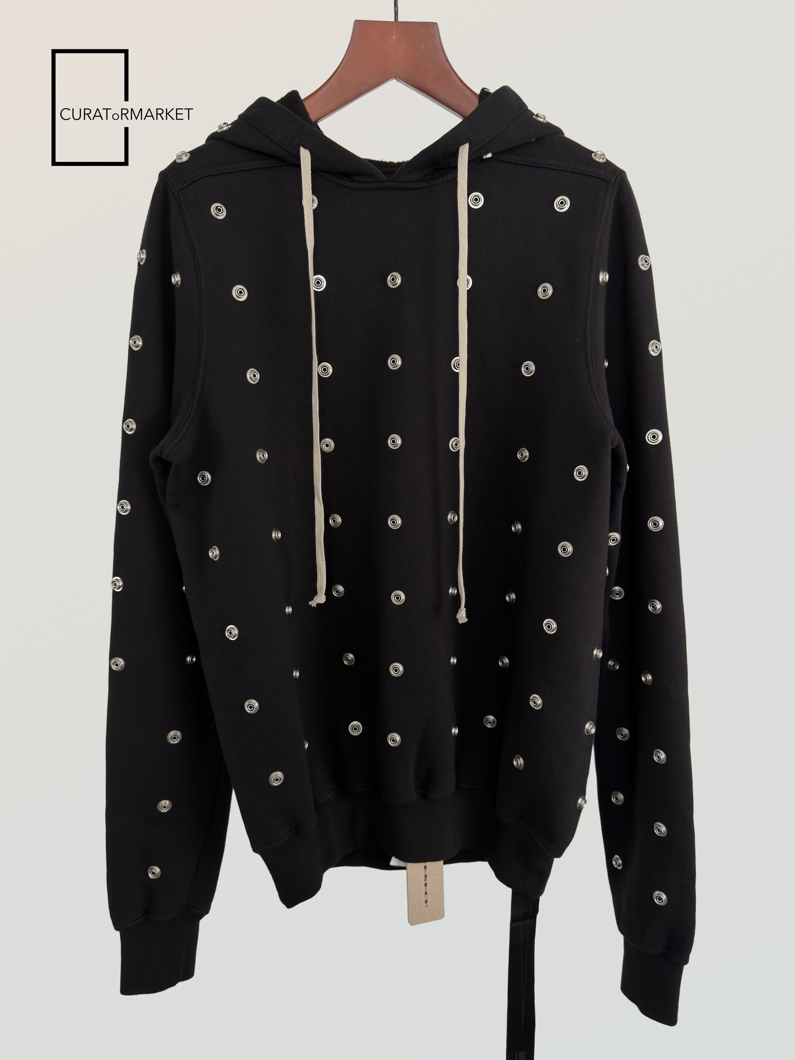 Rick Owens Drkshdw Granbury Organic Fleece Press Stud Button Hoodie SS24 Lido Size US S / EU 44-46 / 1 - 2 Thumbnail