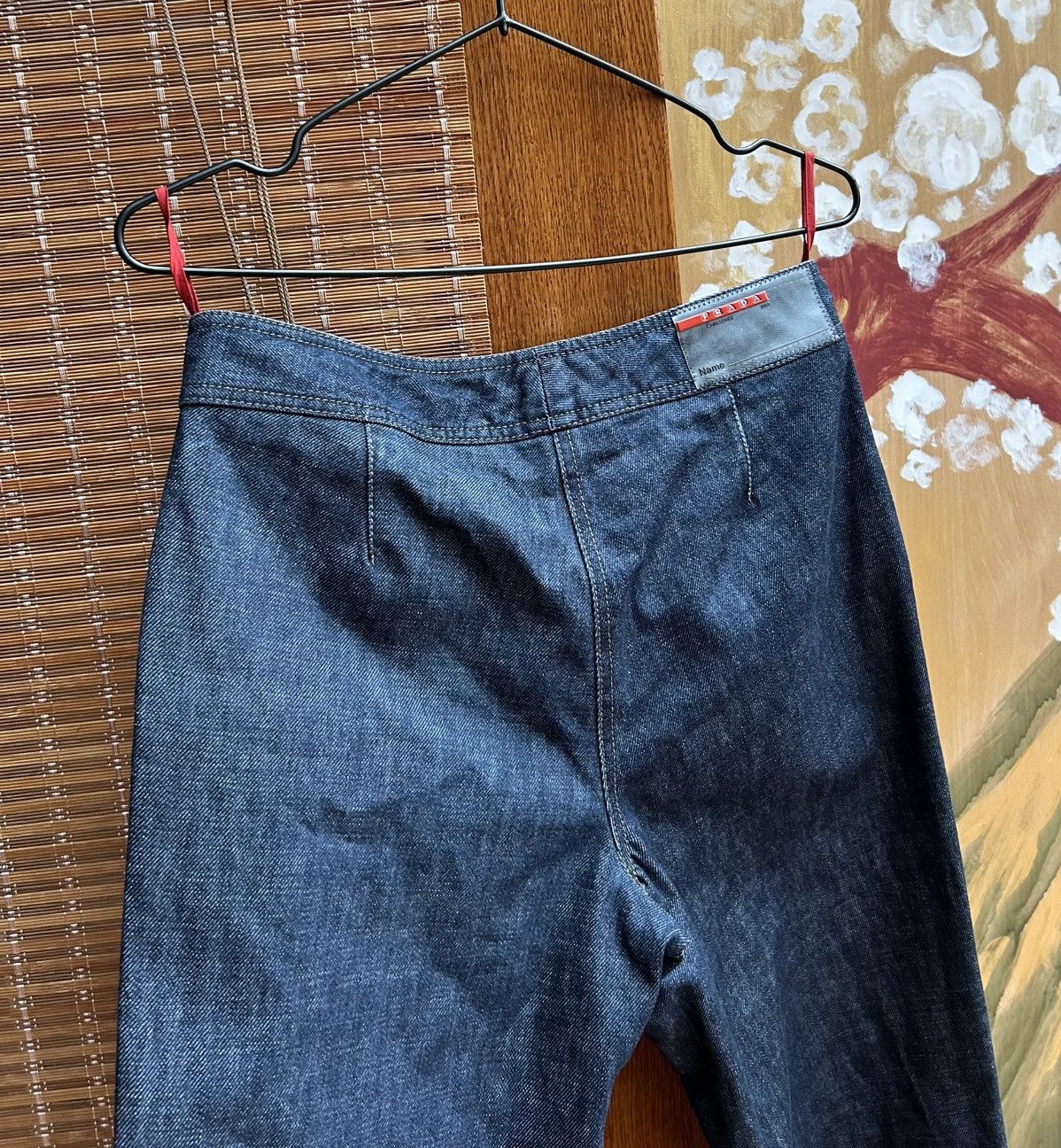 Prada × Vintage Vintage 2000’s Prada Sport Linea Rossa Bootcut Jeans Size 42 Size 28" / US 6 / IT 42 - 4 Thumbnail
