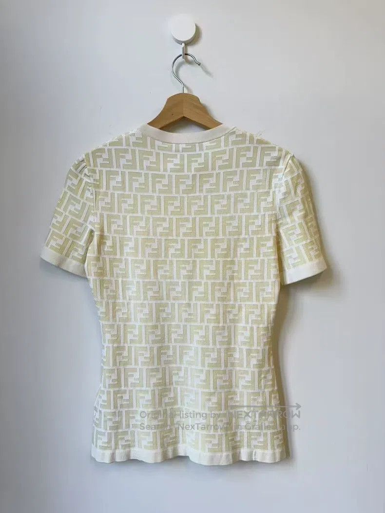Fendi Fendi SS24 white monogrammed FF print logo short-sleeve Size XS / US 0-2 / IT 36-38 - 2 Thumbnail