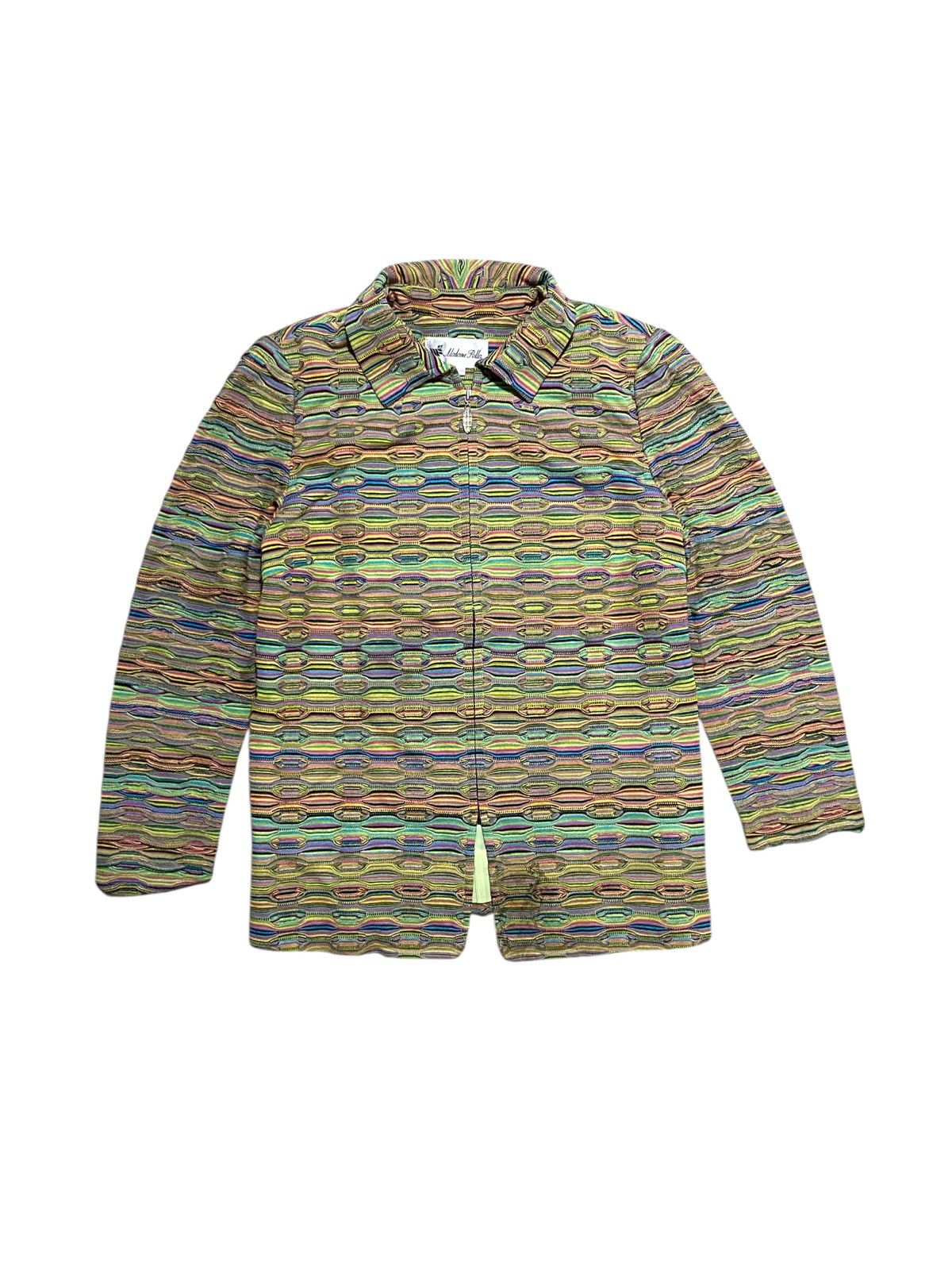 Pleats Please Issey Miyake Rare Madame Polla Multicolor Designer Print Jacket - M Size M / US 6-8 / IT 42-44 - 1 Thumbnail