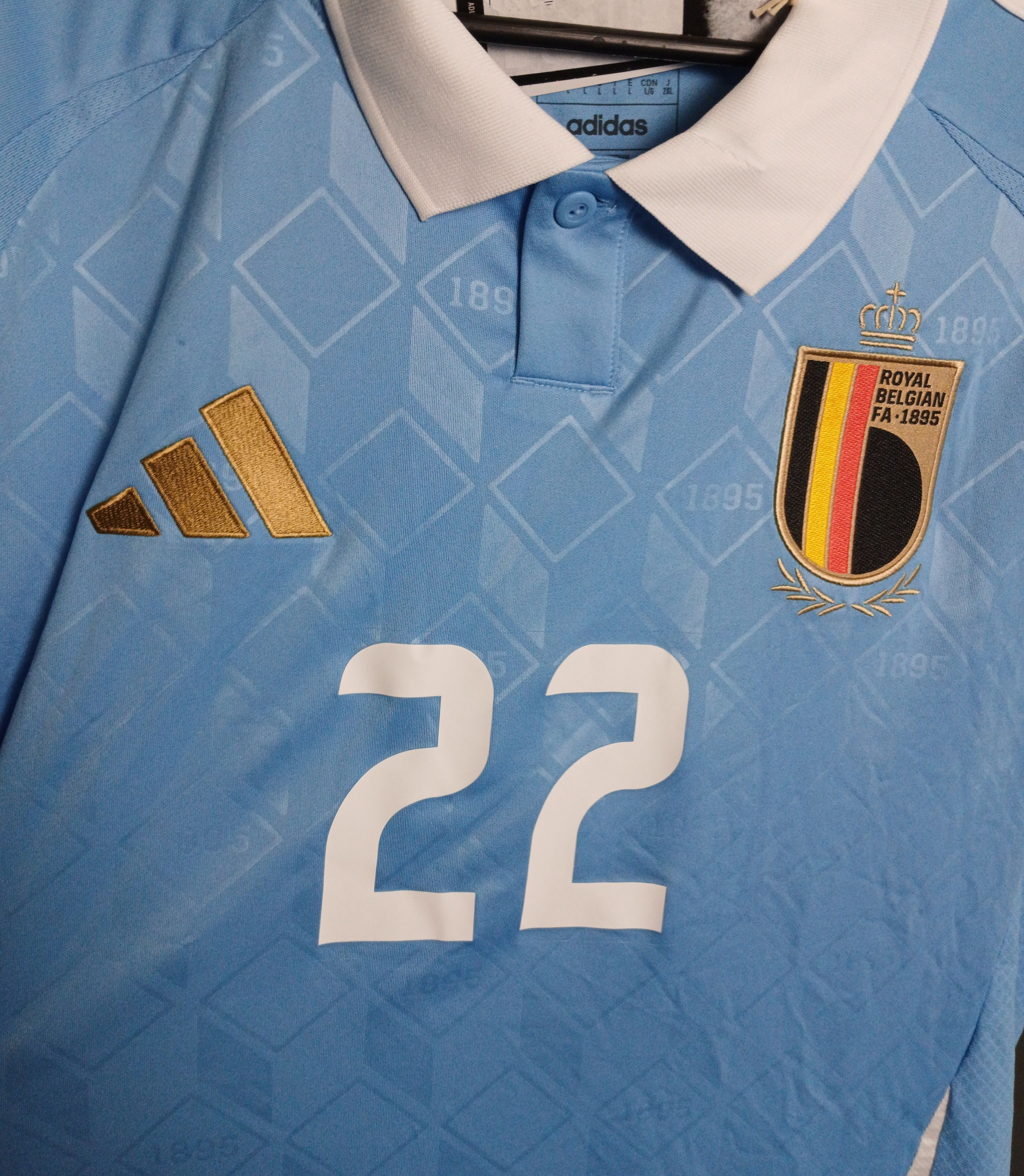Adidas New Belgium National Football Team Doku Jersey T-Shirt Size US L / EU 52-54 / 3 - 4 Thumbnail