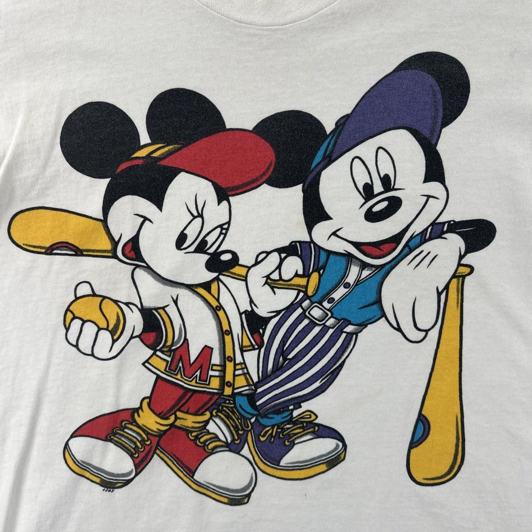 Disney VINTAGE Disney Men’s XL White Single Stitch Shirt Mickey & Minnie Mouse Graphic Tee Shirt Adults XL White Cotton 90s 80s Cartoon Mens Size US XL / EU 56 / 4 - 6 Thumbnail