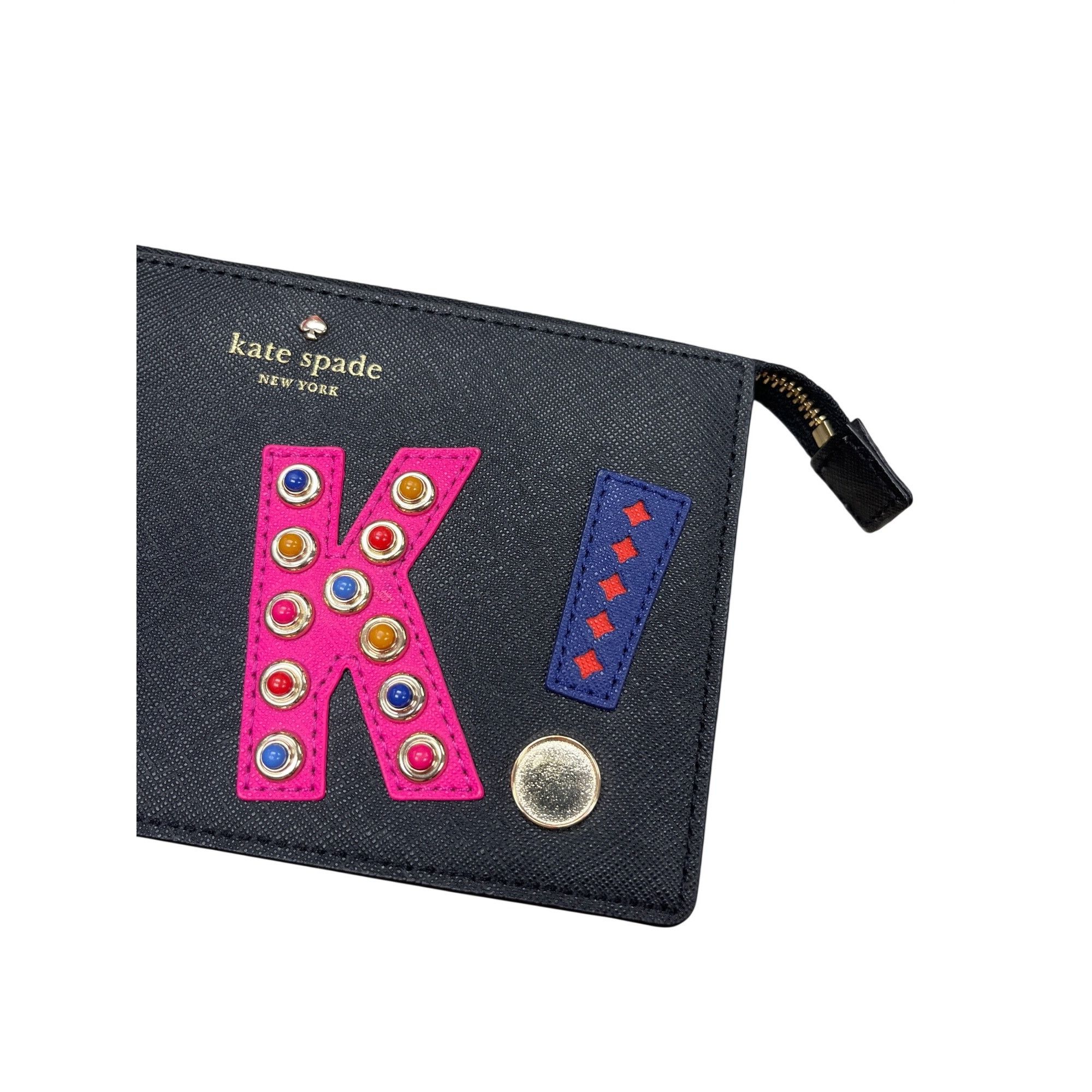 Kate Spade Kate Spade NY black leather bejeweled wristlet clutch bag SK Size ONE SIZE - 3 Thumbnail
