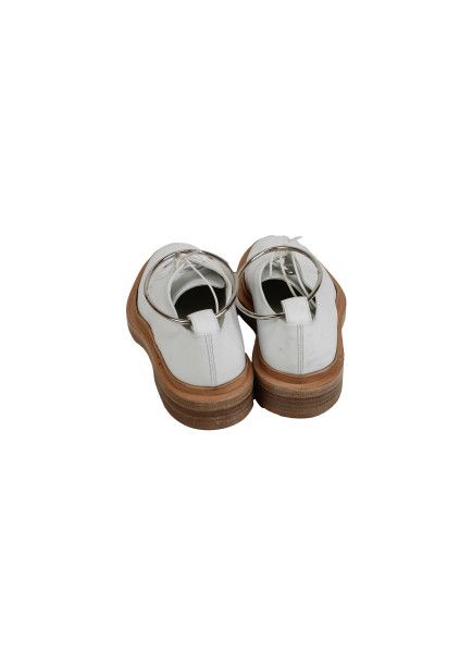 Jil Sander o1y1025 Leather Laced Shoes in White Size US 7 / IT 37 - 3 Thumbnail