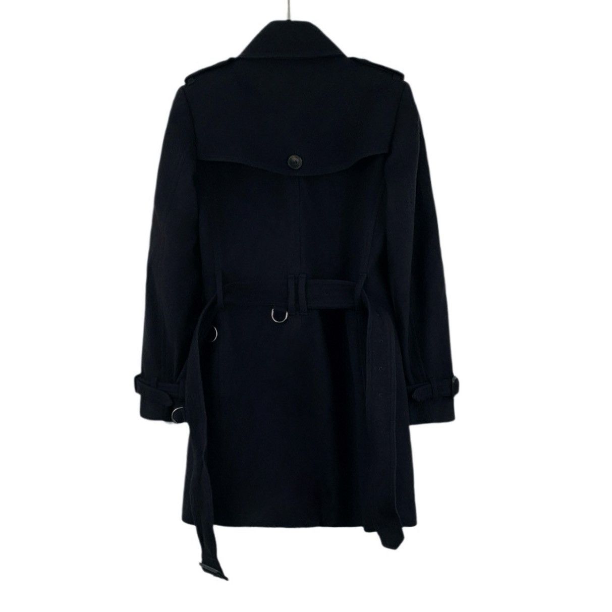 Burberry Burberry Black Wool Belted Section Coat Size S / US 4 / IT 40 - 2 Thumbnail