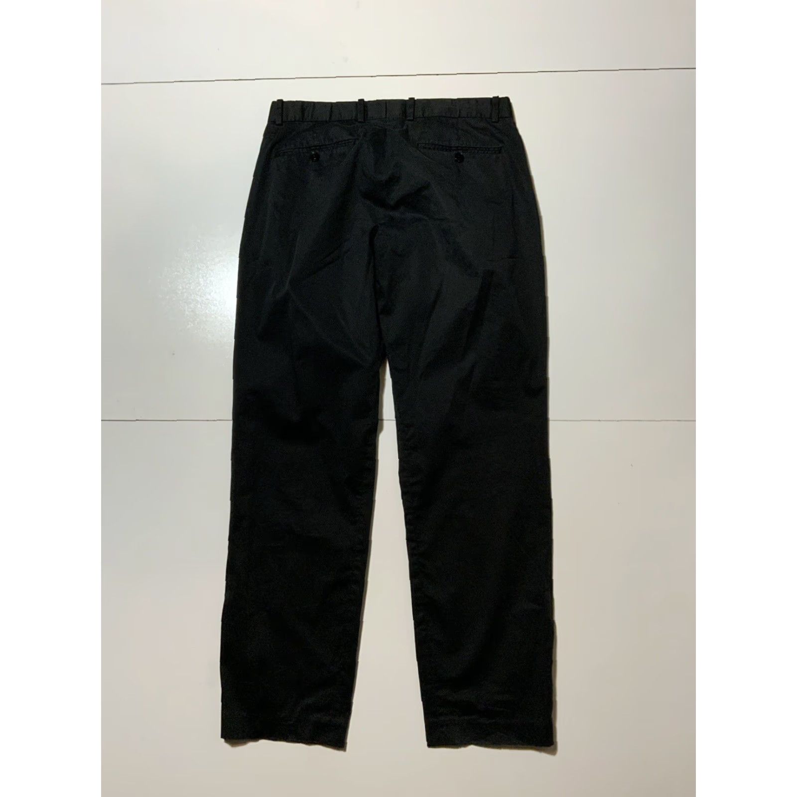 Theory Theory Kramer Quest Black Flat Front Relaxed Fit Cotton Pants Sz 34 Mens Pants 34 Black Cotton 31in Inseam 41in Outseam 7.5in 97% Cotton 3% Elastane Size US 34 / EU 50 - 3 Thumbnail
