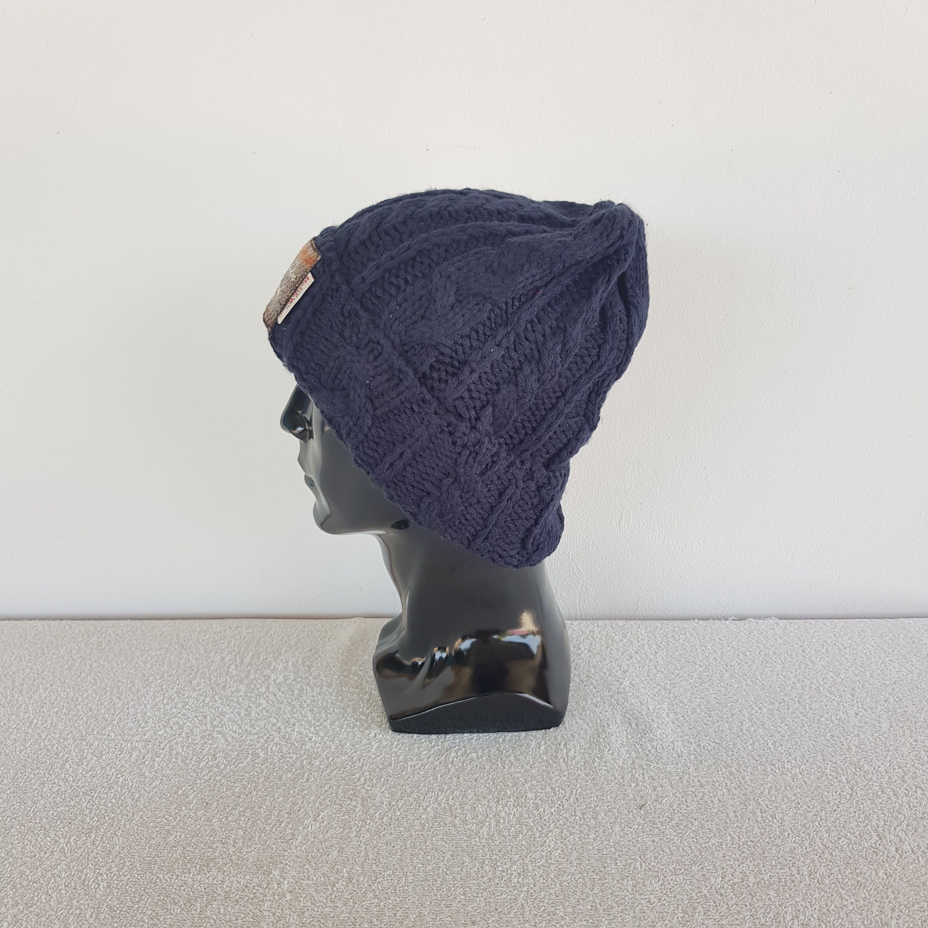 Harris Tweed Vintage Harris Tweed Beanie Cable Knit Crochet Snow Caps Hat Size ONE SIZE - 4 Thumbnail