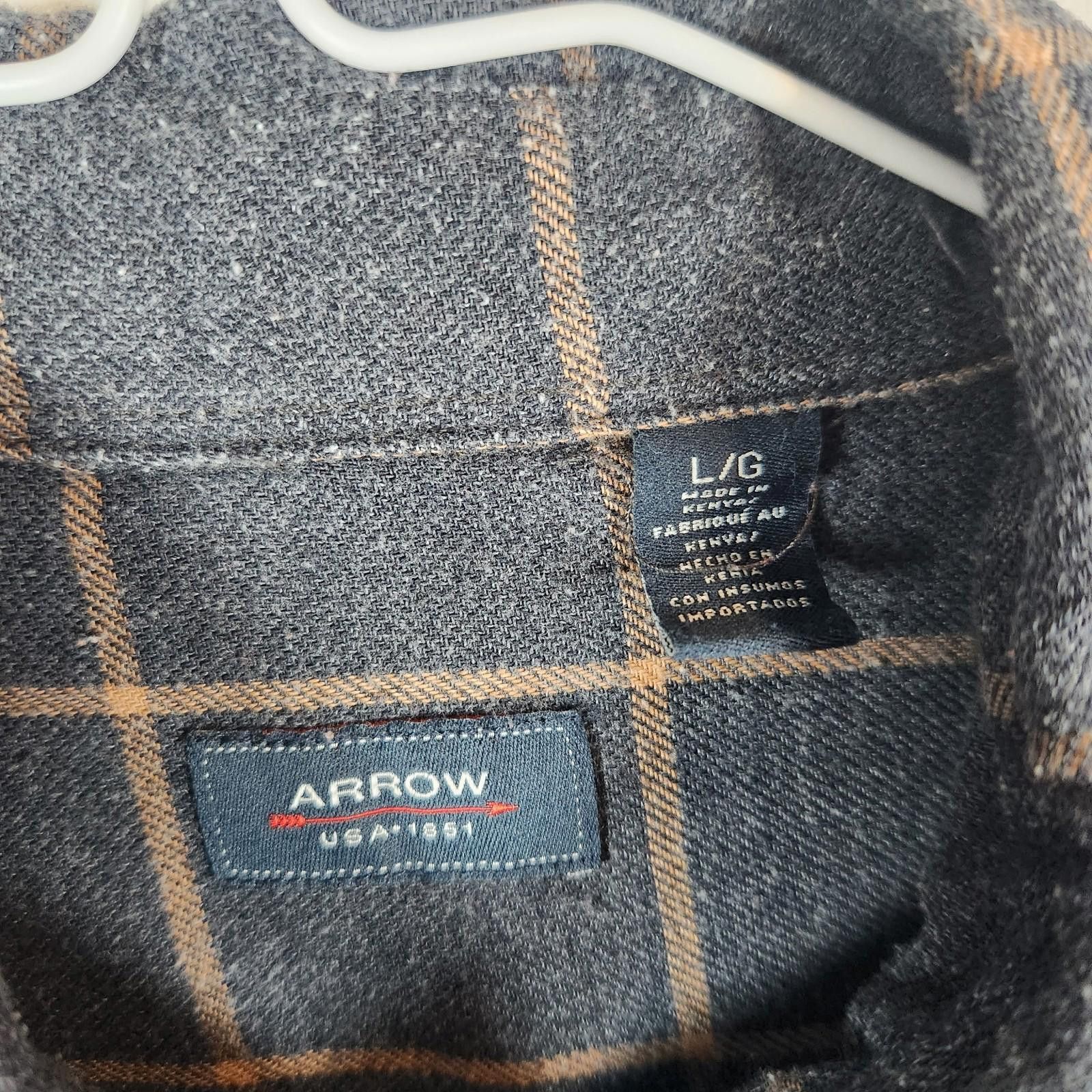 Arrow Vintage Arrow Grey Plaid Flannel Shirt Size Large Size US L / EU 52-54 / 3 - 5 Thumbnail