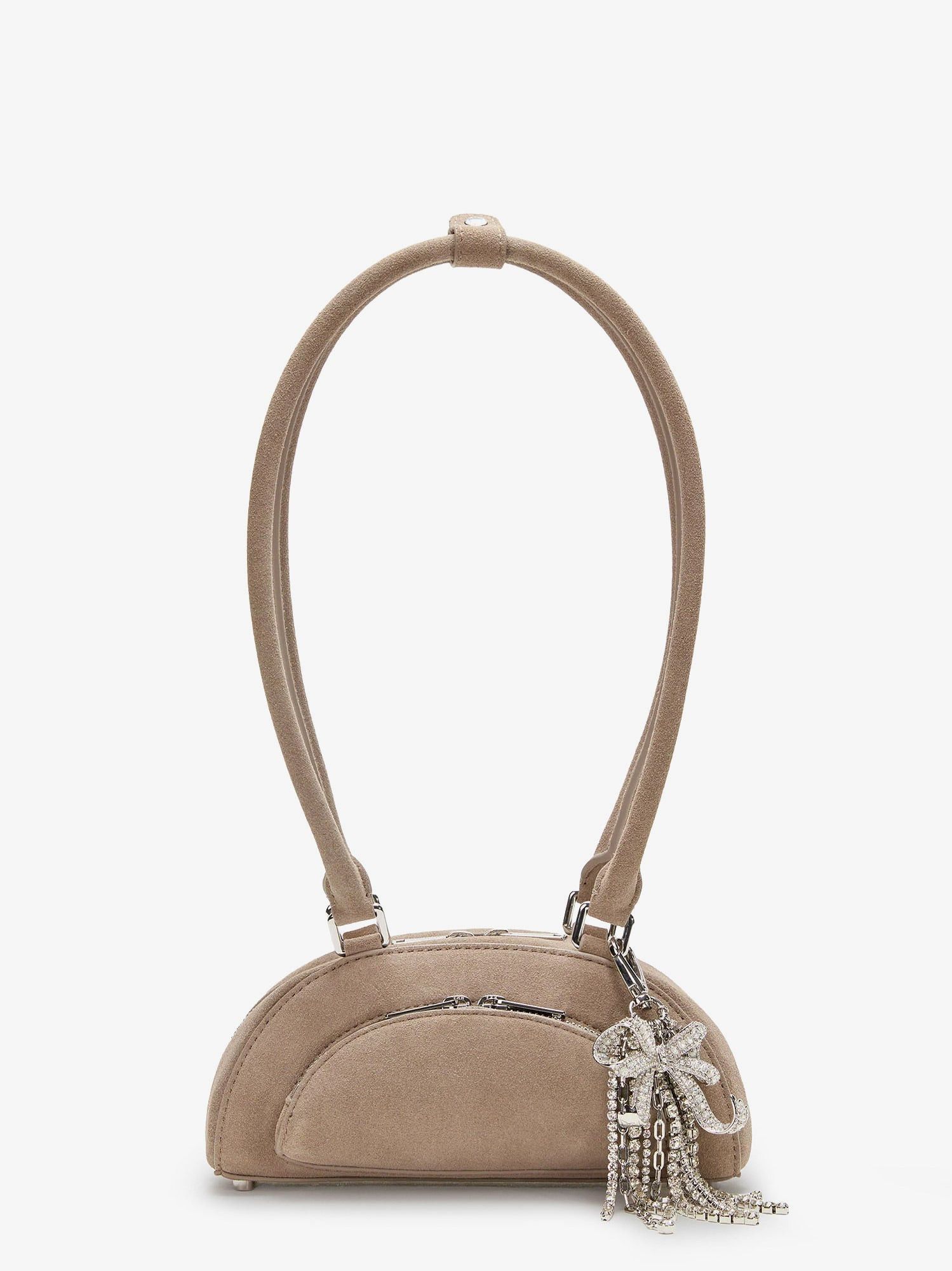 Self Portrait Suede Shoulder Bag With Charms, Women's