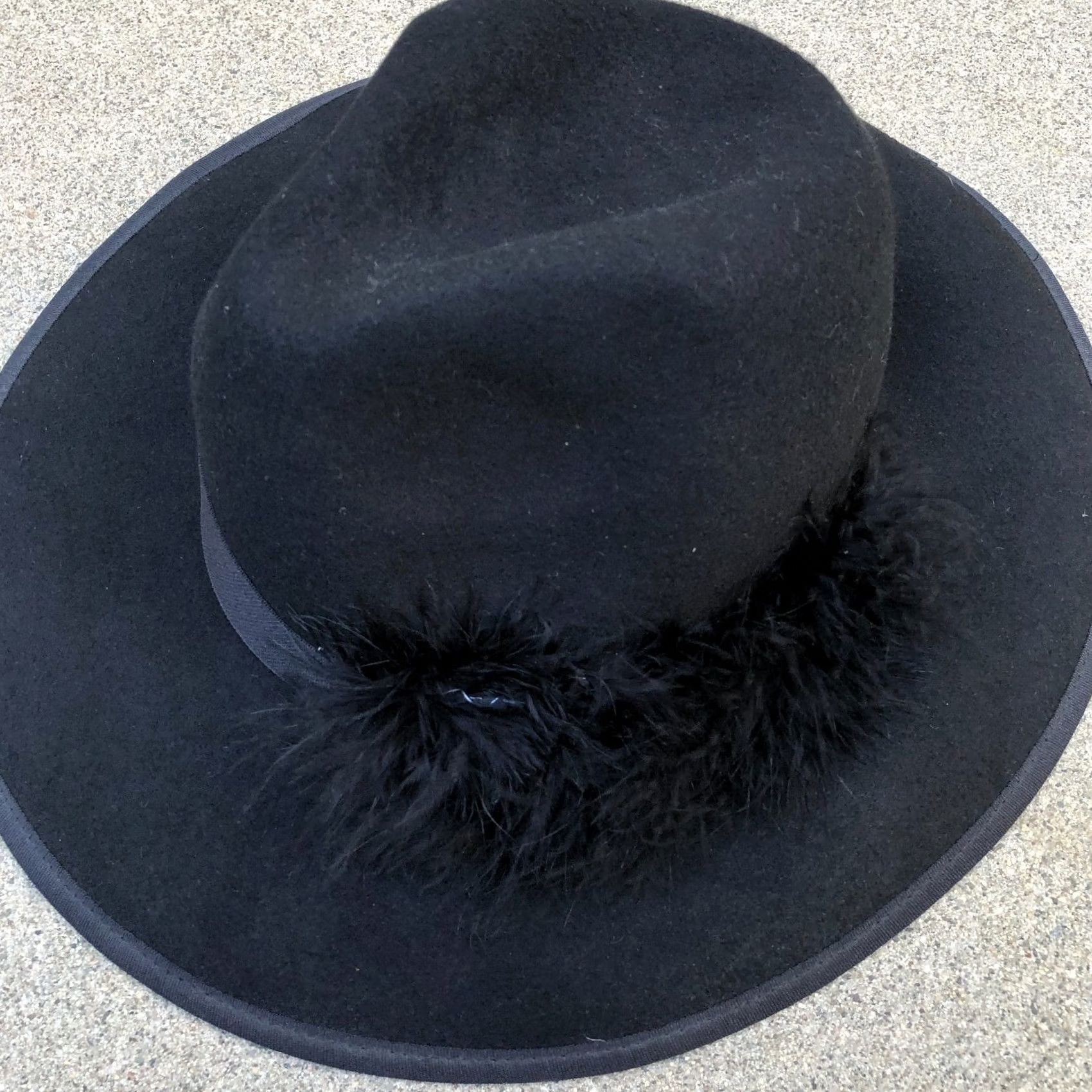 Jones New York VTG JONES NEW YORK Fedora Hat One Size 100% Wool Feather Cap Women's Size ONE SIZE - 2 Thumbnail