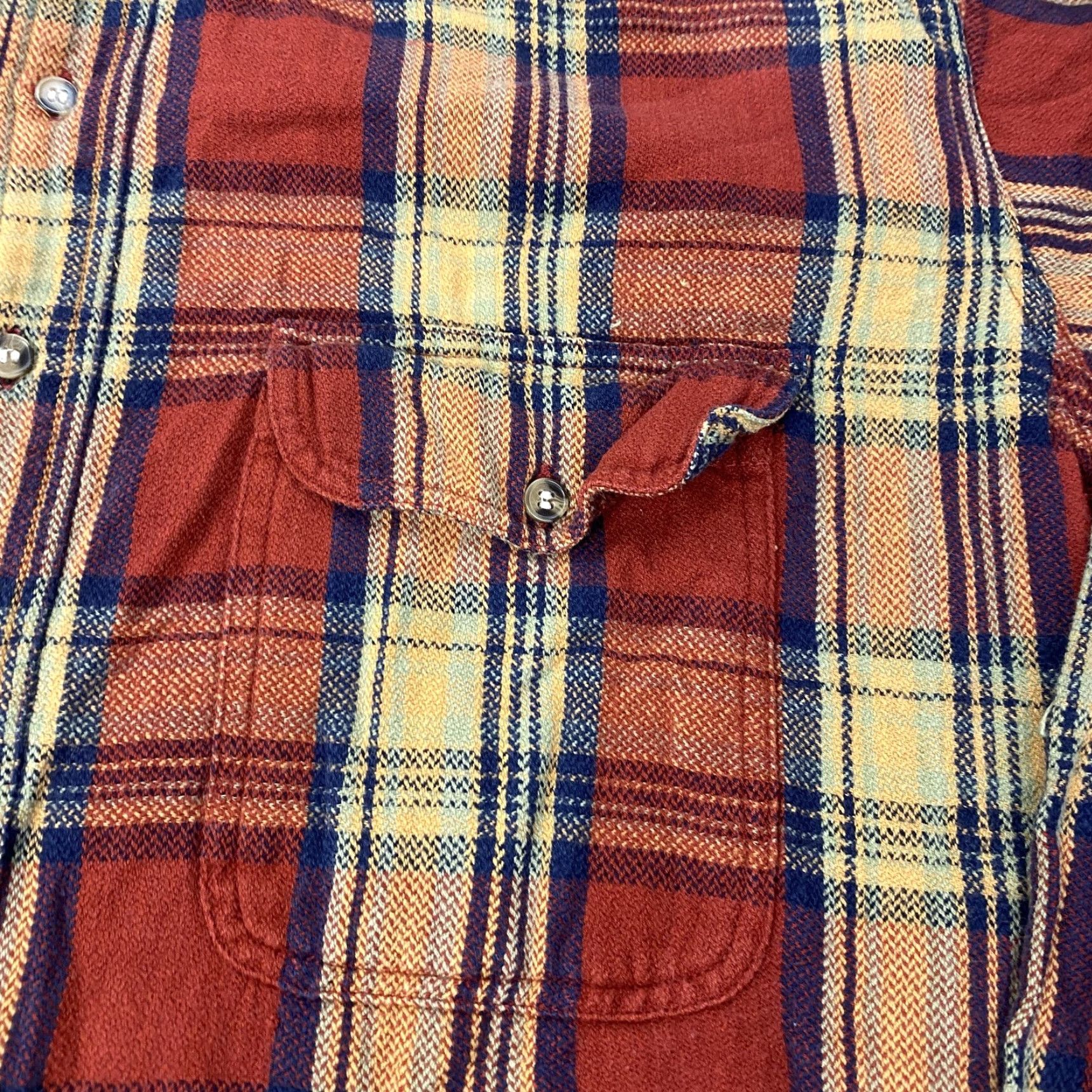 Vintage Woolrich Flannel Shirt Mens XL Orange Plaid Long Sleeve Button-Up Outdoor Size US XL / EU 56 / 4 - 2 Thumbnail