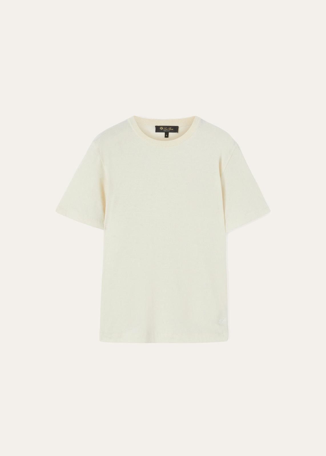 Loro Piana o1srvl11e0824 Hawke’S Short Sleeve T-Shirt in Lavender White Size L / US 10 / IT 46 - 1 Thumbnail