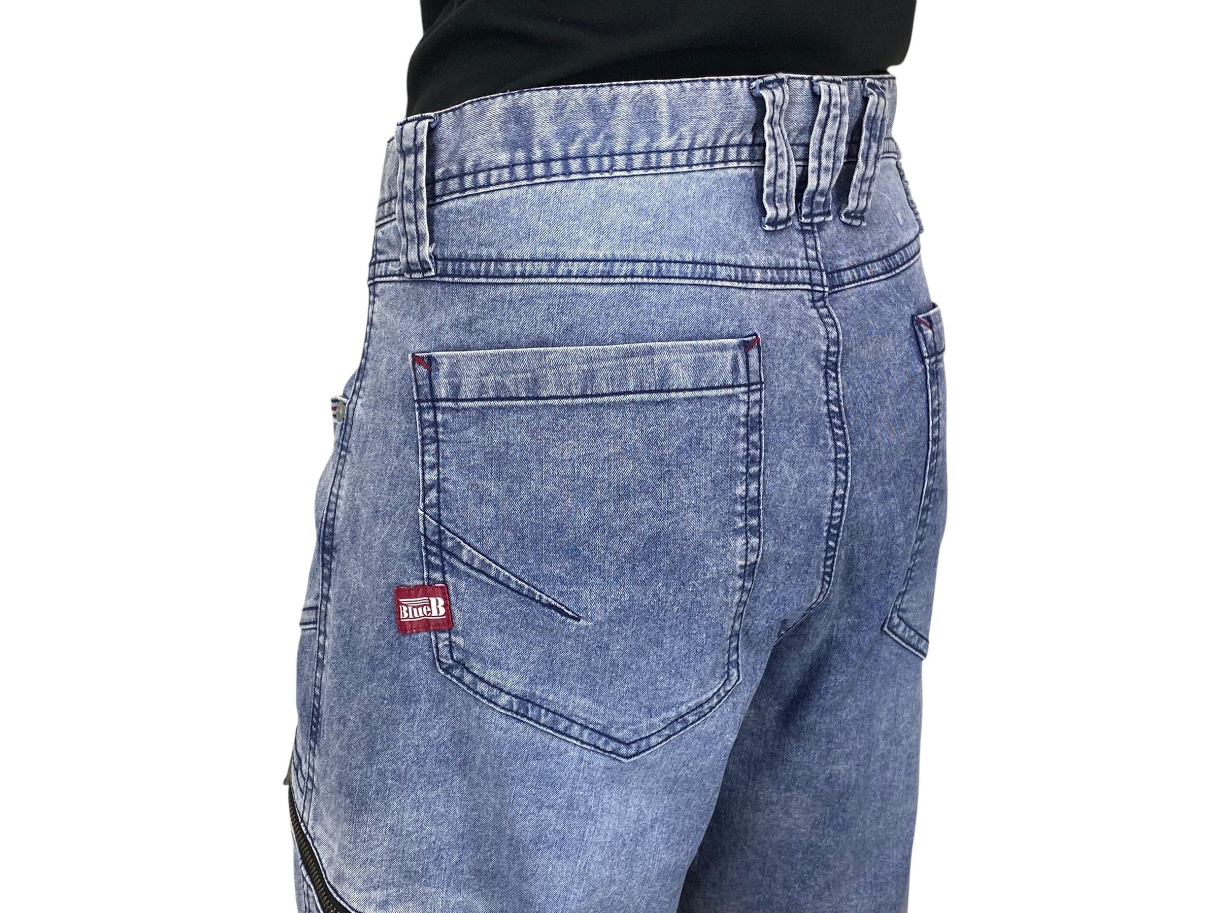 Japanese Brand Blue B Jeans Cargo Jeans Size US 34 / EU 50 - 8 Thumbnail