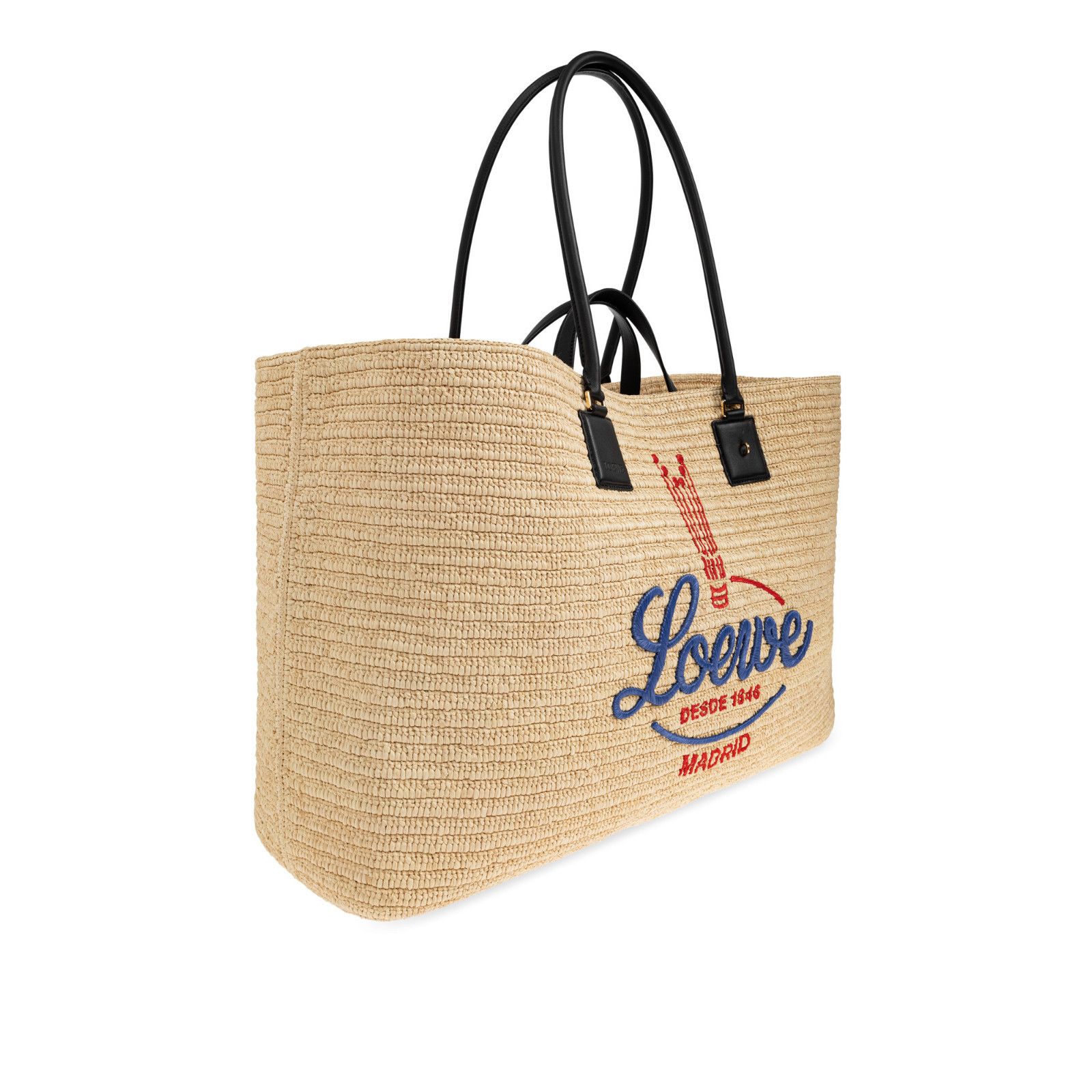 Loewe LOEWE Verano XL $4150 White/Multicolor Raffia Tote Bag New & Size ONE SIZE - 3 Thumbnail