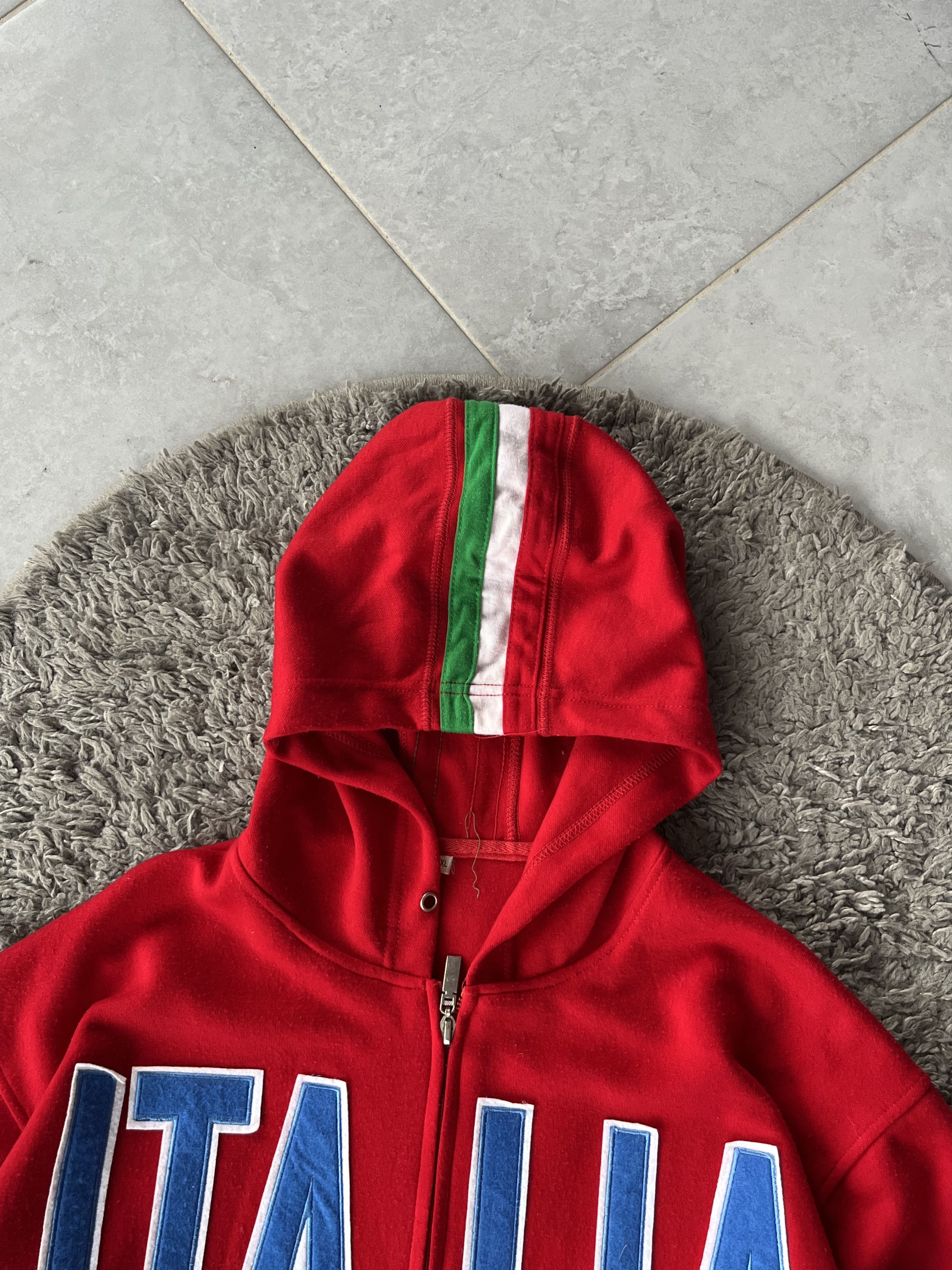 Other ITALIA Full Zip Hoodie Blue Big Logo Flag Details Red Color Size US XXL / EU 58 / 5 - 3 Thumbnail