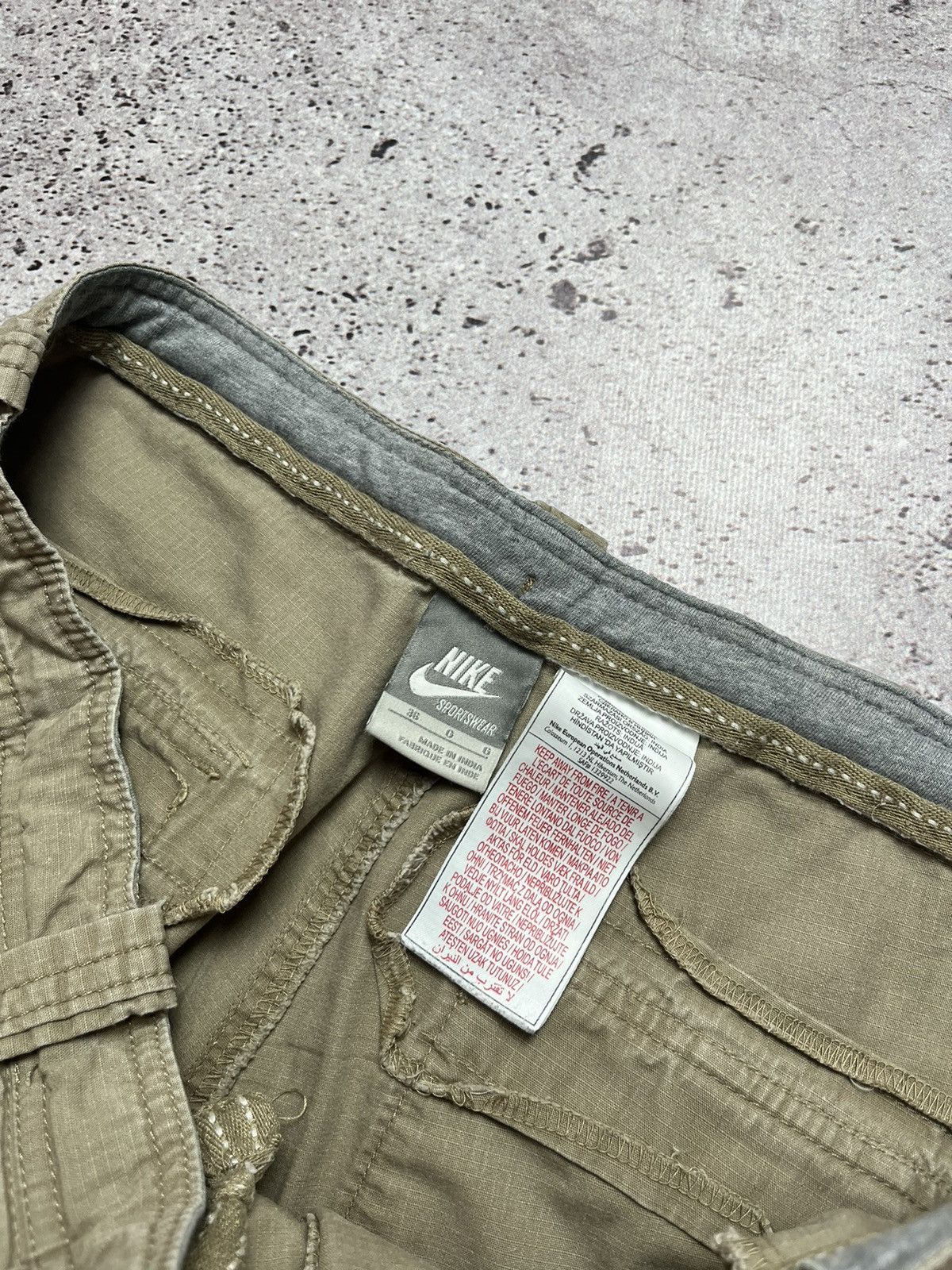 Nike × Vintage Vintage Nike Cargo Pants Track Nylon Drill Y2K style Swoosh Size US 36 / EU 52 - 3 Thumbnail