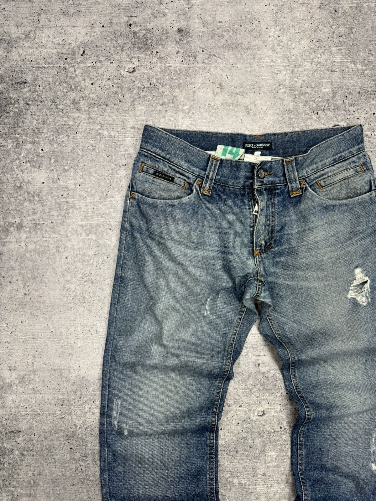 Dolce & Gabbana × Vintage Dolce&Gabbana Metal Pocket Big Logo Blue Stonewashed Jeans Size US 32 / EU 48 - 5 Thumbnail