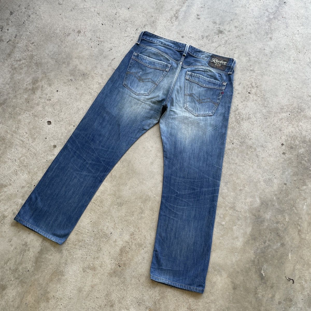 Replay Vintage Replay Jeans Distressed Stonewash Denim Faded Pants Size US 36 / EU 52 - 13 Thumbnail