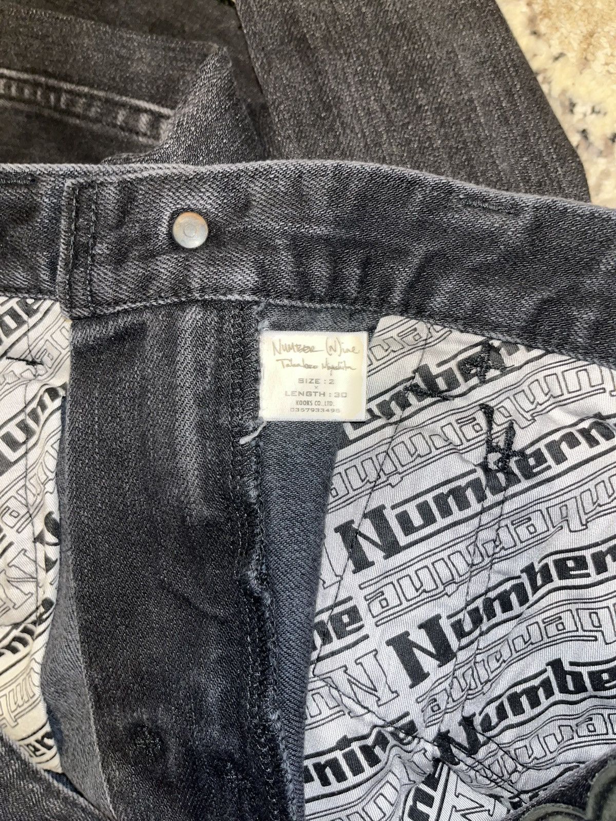 Number (N)ine OG Number (N)ine AW05 Crying Heart Patch Ortega Pain Denim Size US 30 / EU 46 - 8 Thumbnail