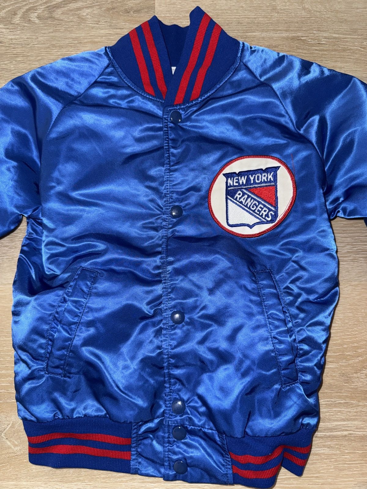 NHL Vintage 80’s New York Rangers Pyramid Satin Jacket Size XXS / US 00 / IT 34 - 3 Thumbnail