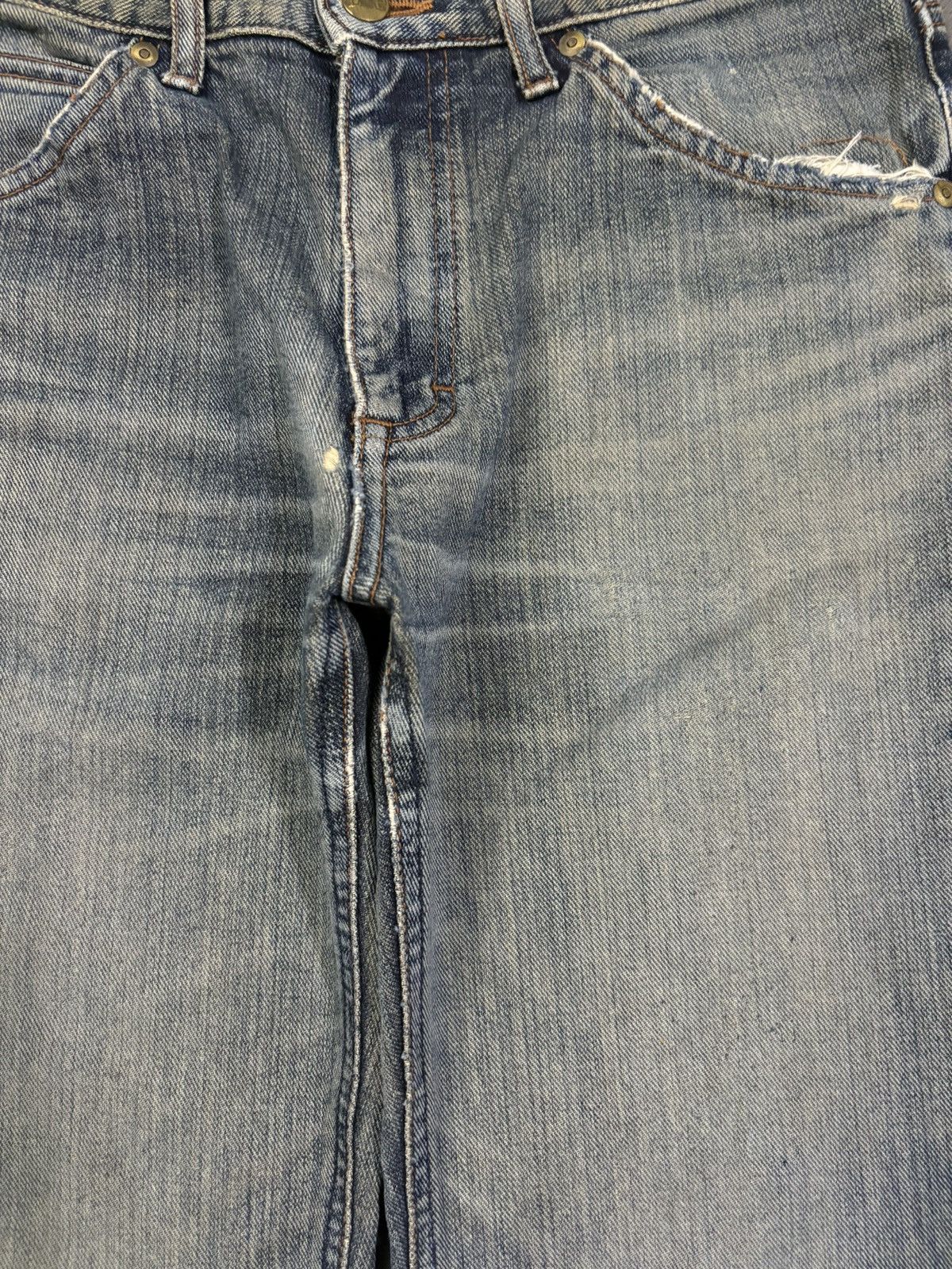 Lee Vintage 90s Lee Flare Bell Bottom Distressed Jeans Size US 30 / EU 46 - 6 Thumbnail
