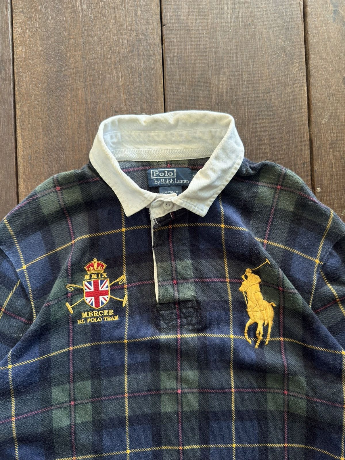 Polo Ralph Lauren Vintage Polo Ralph Lauren Mercer Plaid Rugby Shirt Size US XL / EU 56 / 4 - 2 Thumbnail