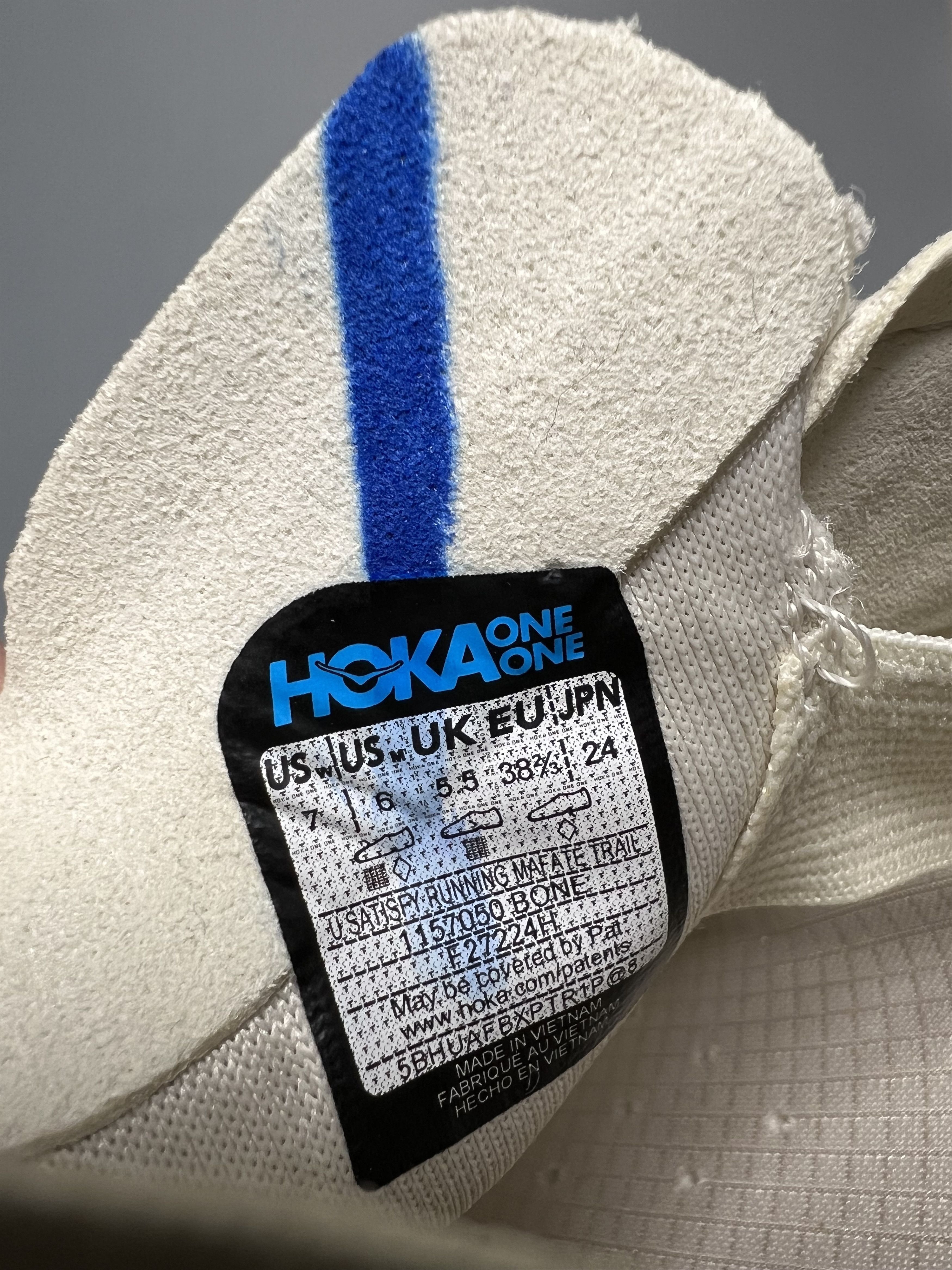 Hoka × Satisfy Hoka x Satisfy Mafate Speed 4 Lite Bone Trail Running Shoes Size US 7 / IT 37 - 17 Thumbnail