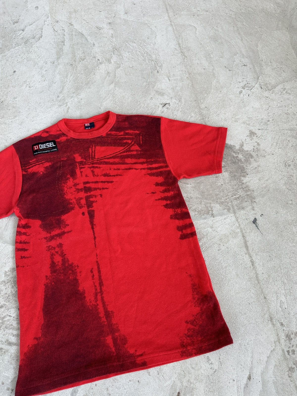 Diesel Vintage Y2K T-Shirt Diesel Big Logo Red S Size US S / EU 44-46 / 1 - 2 Thumbnail