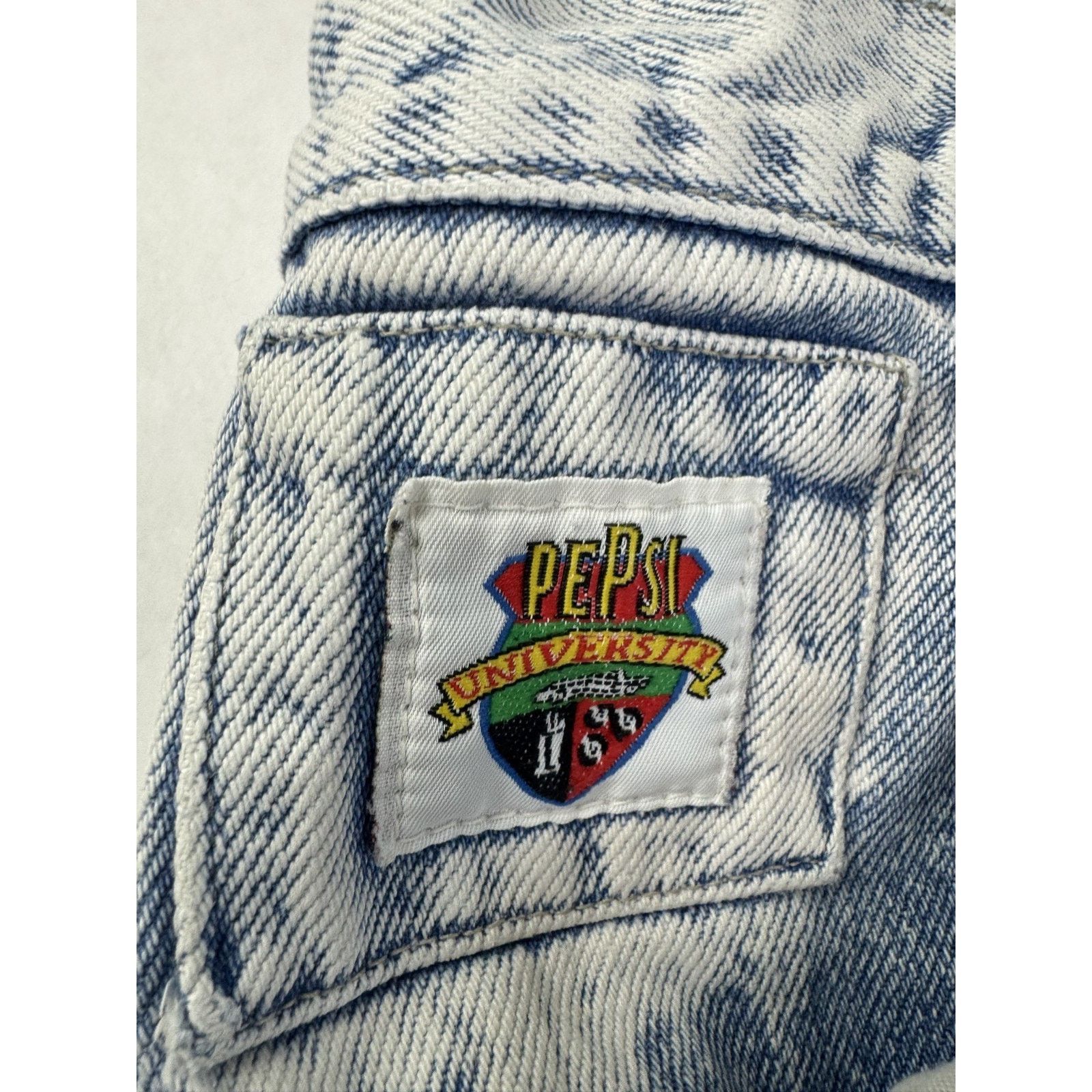Pepsi Vintage 80s Pepsi University Acid Wash Jeans Halloween 27*28 Size 27" / US 4 / IT 40 - 4 Thumbnail