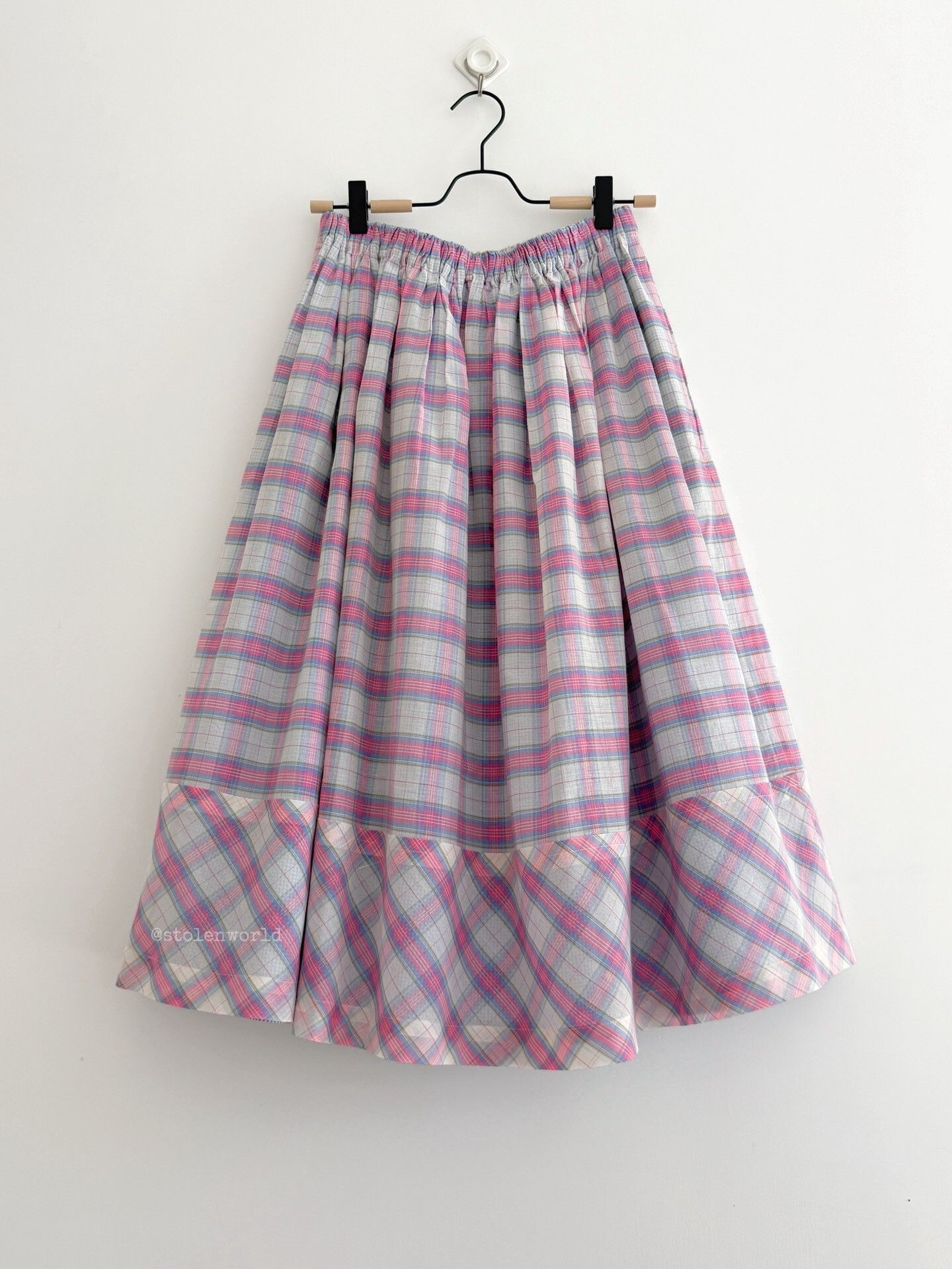 Comme des Garcons Comme des Garçons Pink Plaid Double-Layer Skirt Size 30" / US 8 / IT 44 - 1 Thumbnail