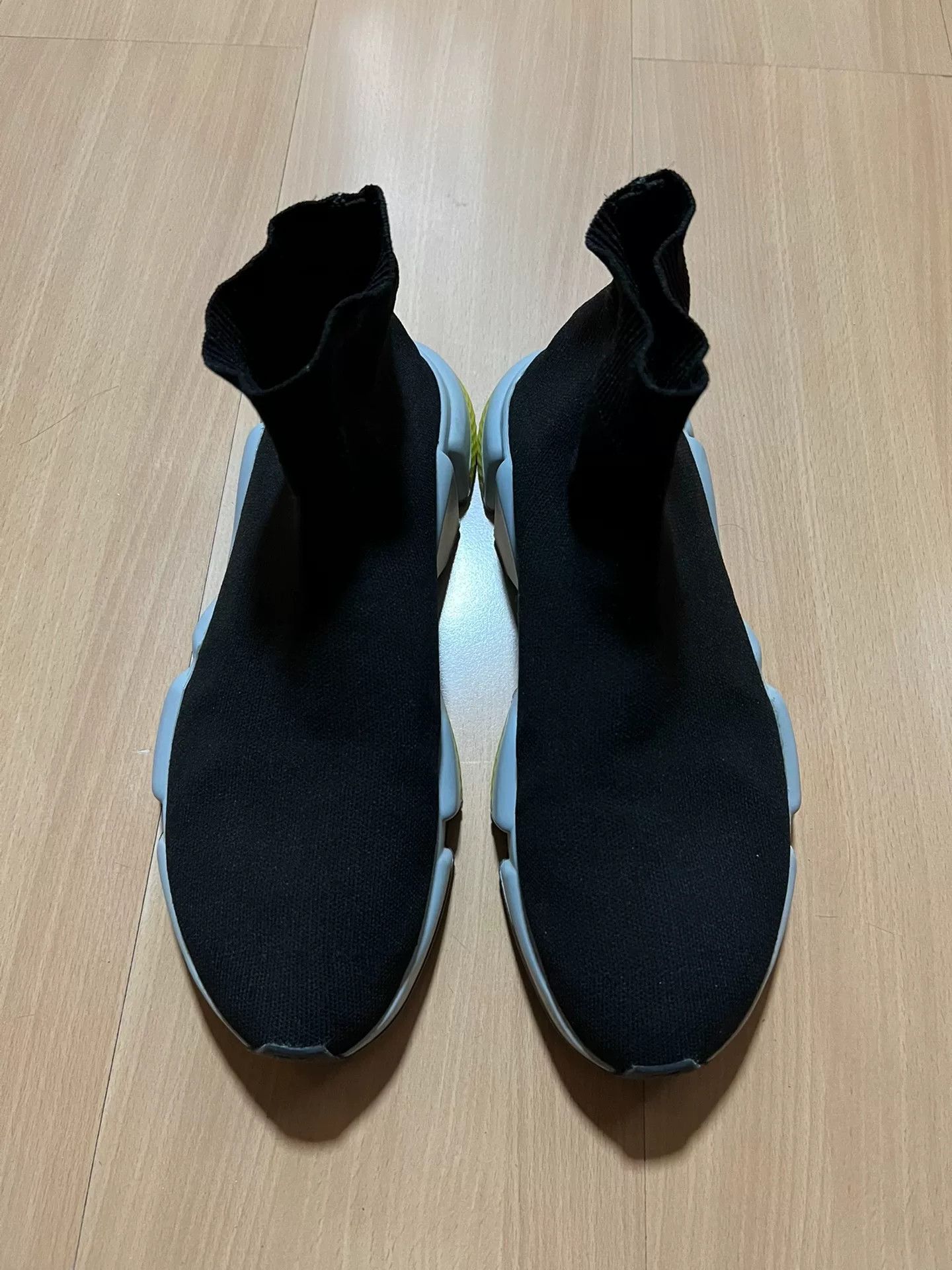 Balenciaga balenciaga black and yellow sock boots Size US 10.5 / EU 43-44 - 1 Thumbnail