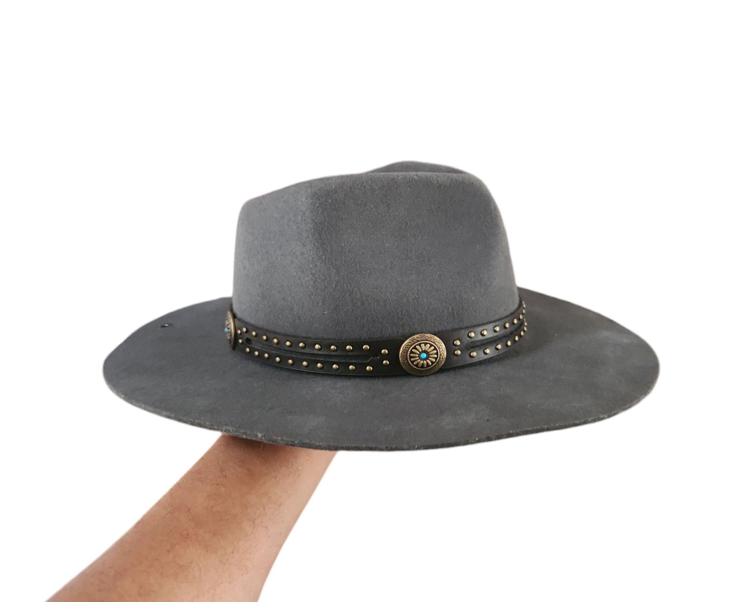 Other Peter Grimm Apache Hat Gray wide stiff brim style S/M Size ONE SIZE - 3 Thumbnail