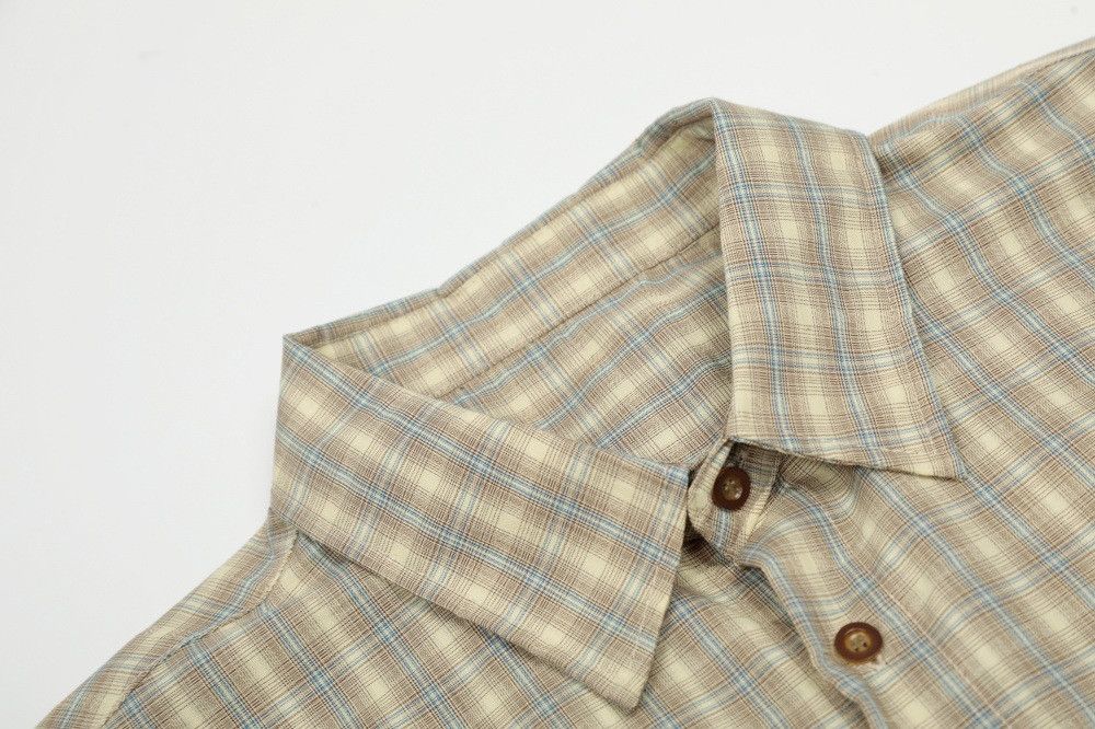 Japanese Brand × Vintage Men's loose casual Japanese plaid short-sleeved shirt Size US M / EU 48-50 / 2 - 3 Thumbnail