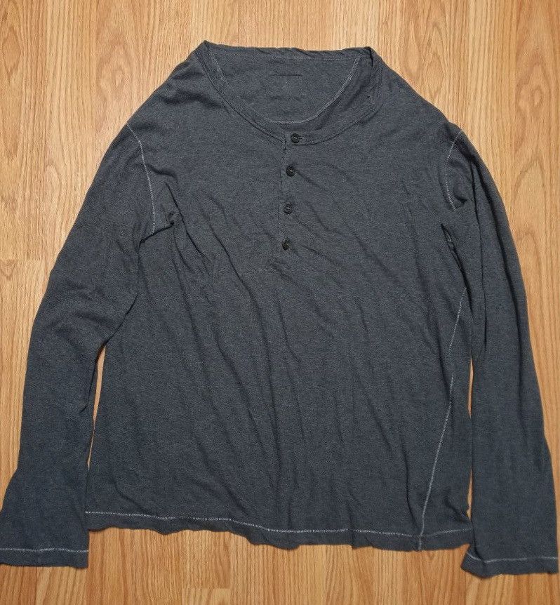 Dolce & Gabbana Dolce & Gabbana Henley Long Sleeve Top Grey Size US XL / EU 56 / 4 - 7 Thumbnail