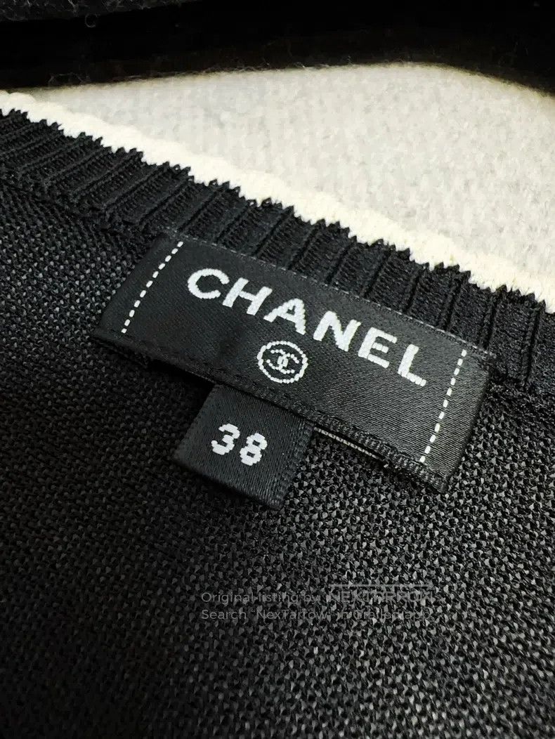 Chanel Chanel 24B black and white lace knitted cardigan coat Size XS / US 0-2 / IT 36-38 - 5 Thumbnail