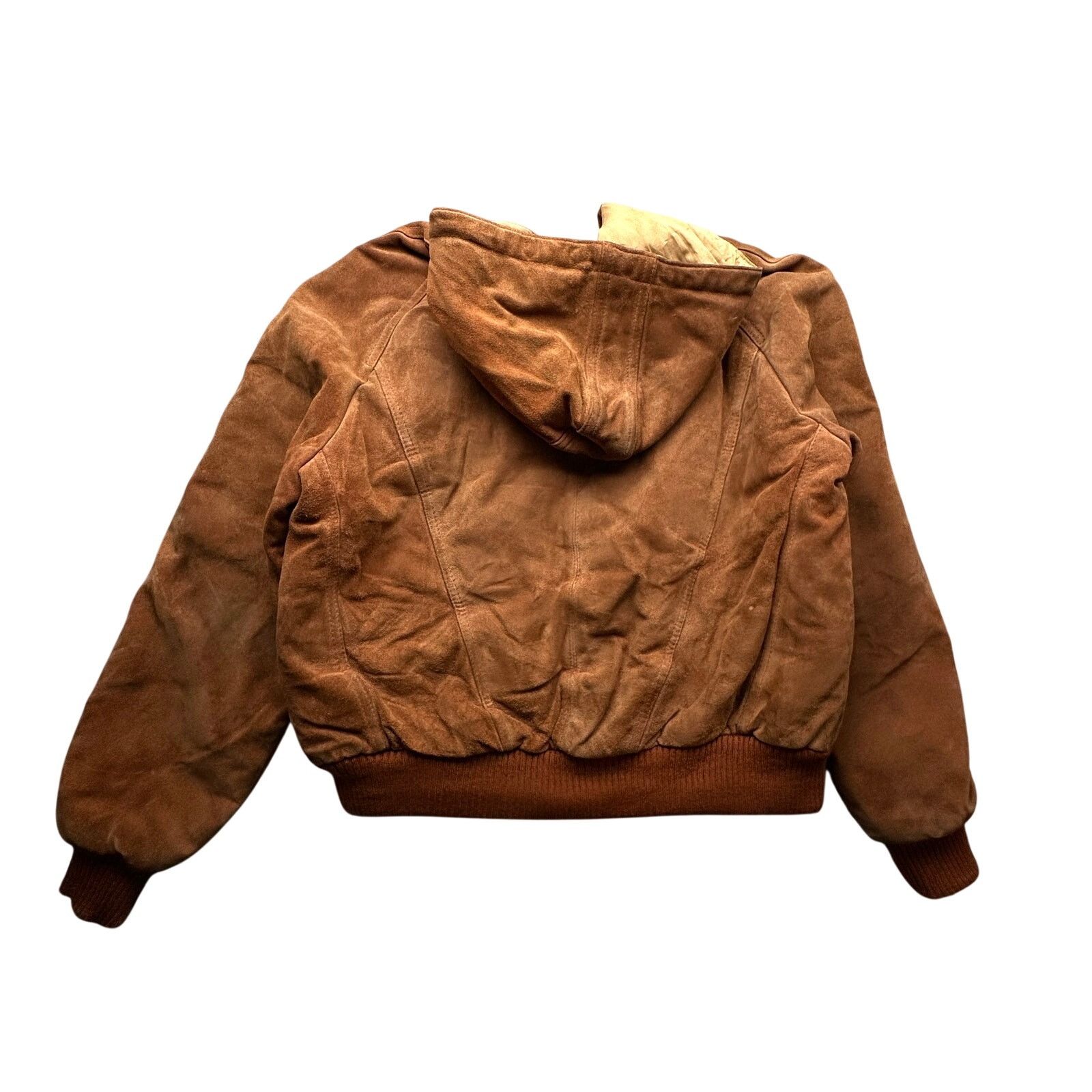 Other Vintage Bermans Suede Leather Heavy Hooded Jacket 44 Large Size US L / EU 52-54 / 3 - 2 Thumbnail