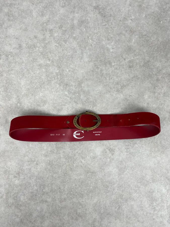 Just Cavalli 2000s Cavalli Red Suede Leather Premium Belt Size ONE SIZE - 3 Thumbnail