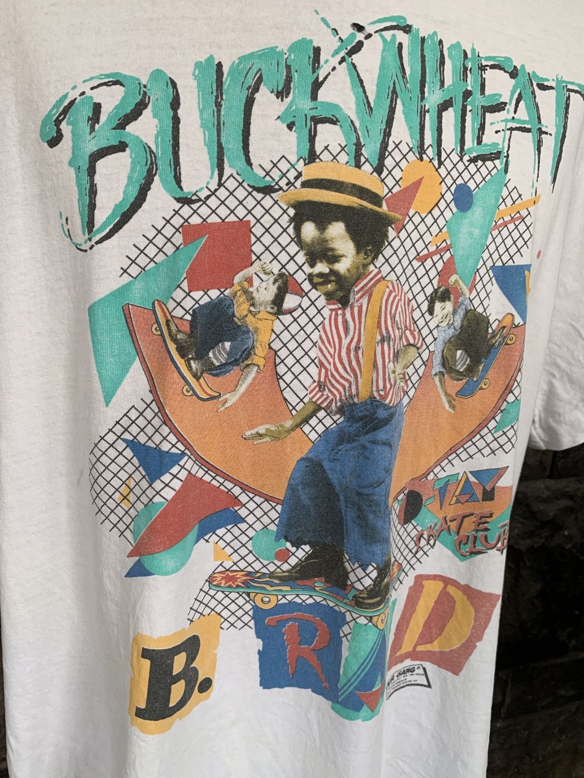 Vintage Vintage 90s Buckwheat O-Tay Skate Club Photo Print T shirt Size US XL / EU 56 / 4 - 9 Thumbnail