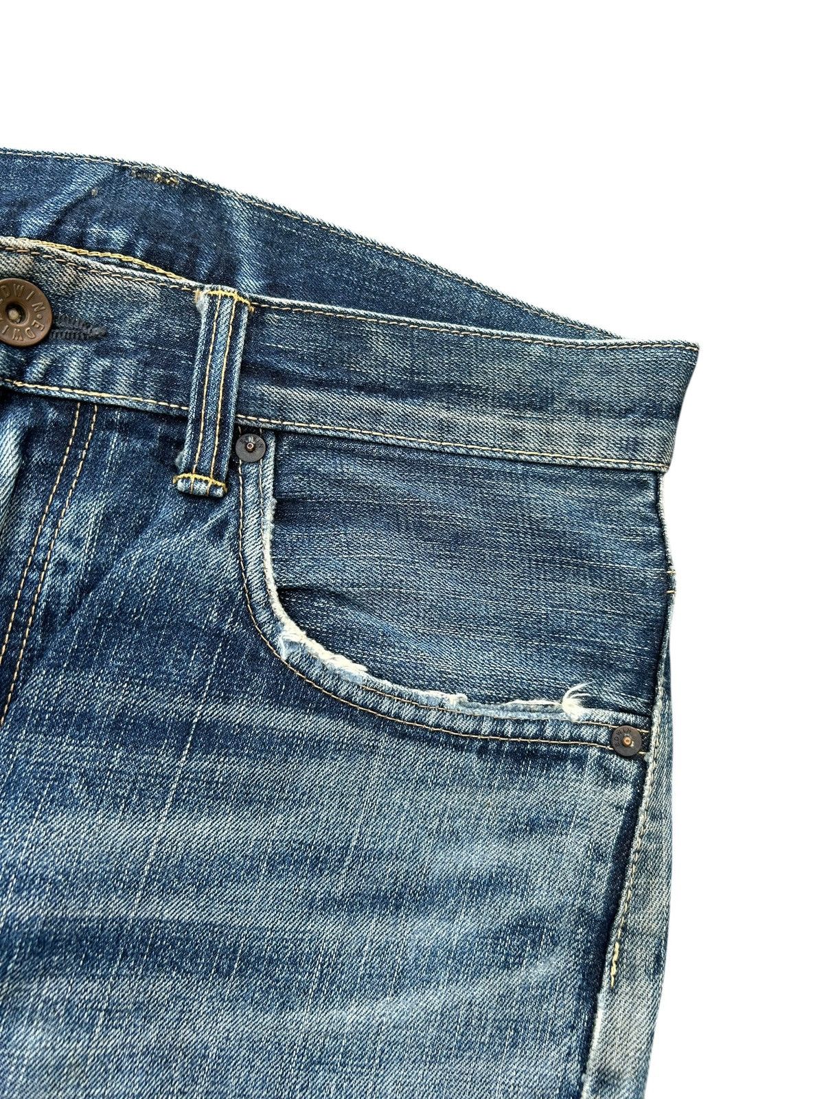 Kapital Edwin Selvedge Distressed Buckle Back Denim Made Japan Size US 32 / EU 48 - 14 Thumbnail