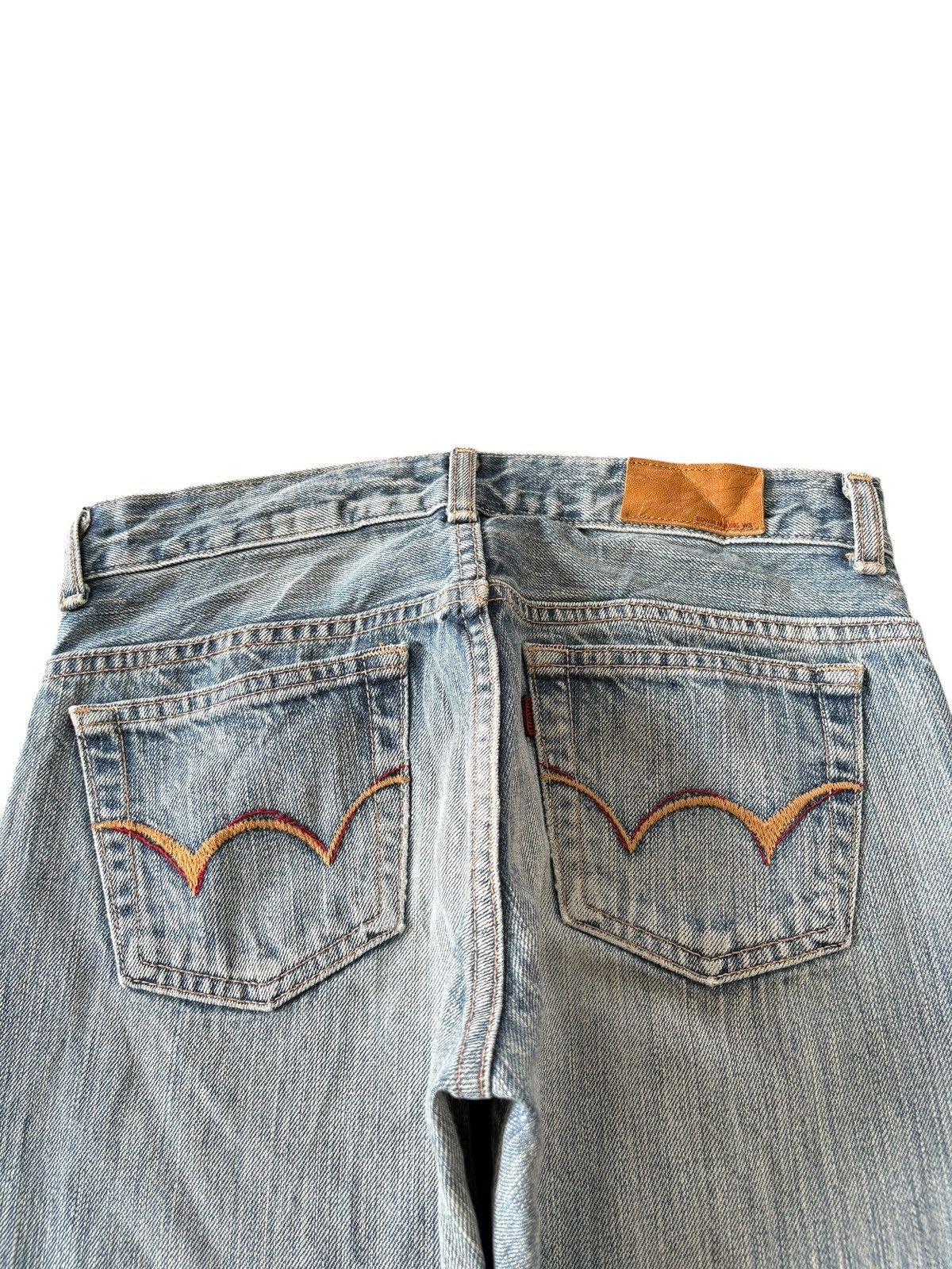 Edwin Vintage Japanese Edwin 503 Light Wash Distress Flare Jeans Size 27" / US 4 / IT 40 - 4 Thumbnail