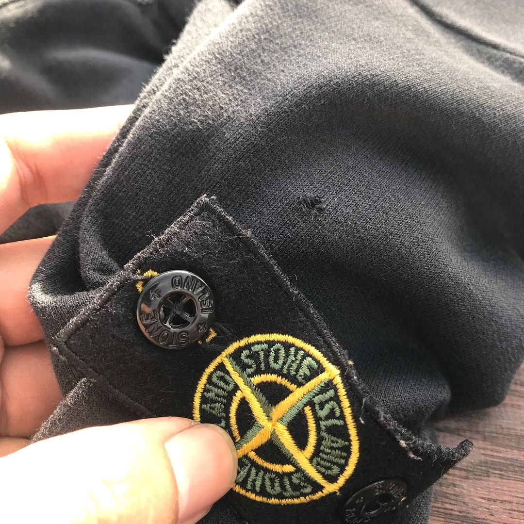 Massimo Osti × Stone Island Stone Island Black Hoodie Sweatshirt Jumper jacket patches Size US M / EU 48-50 / 2 - 14 Thumbnail