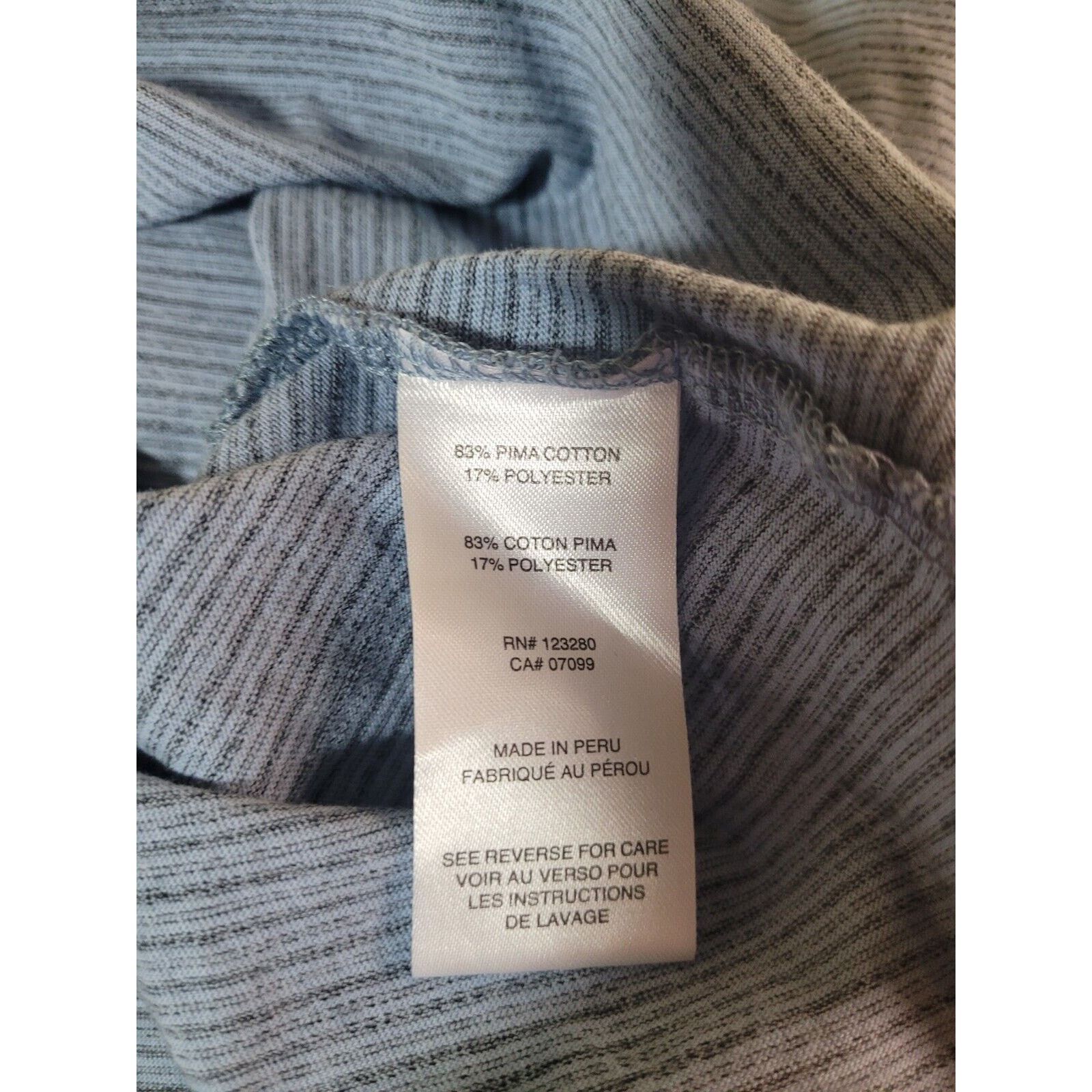 TravisMathew Travis Mathew Men's L Polo Faded Denim Pima Cotton Blend Size US L / EU 52-54 / 3 - 4 Thumbnail