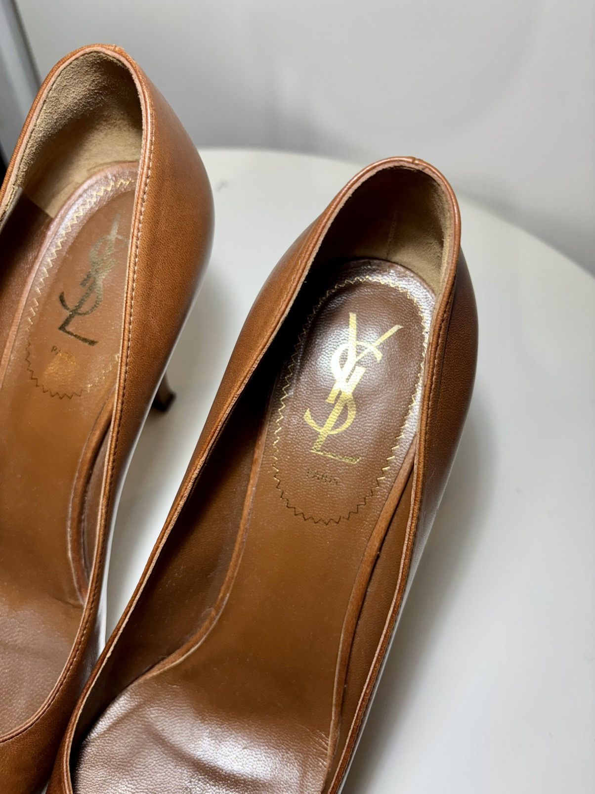 Vintage Rare Saint Laurent Rive Gauche Tribtoo High Heeled Pumps Size US 9 / IT 39 - 3 Thumbnail