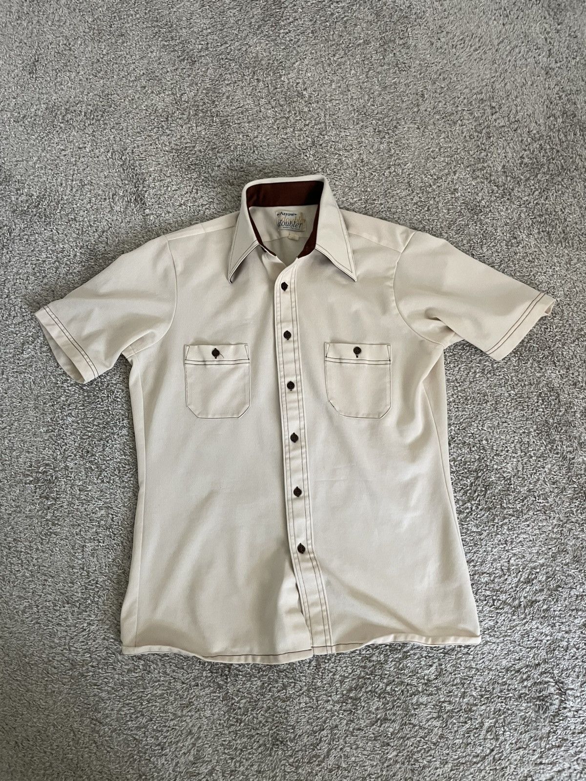 Other Vintage Beige Short Sleeve Button Down S Size US S / EU 44-46 / 1 - 1 Thumbnail