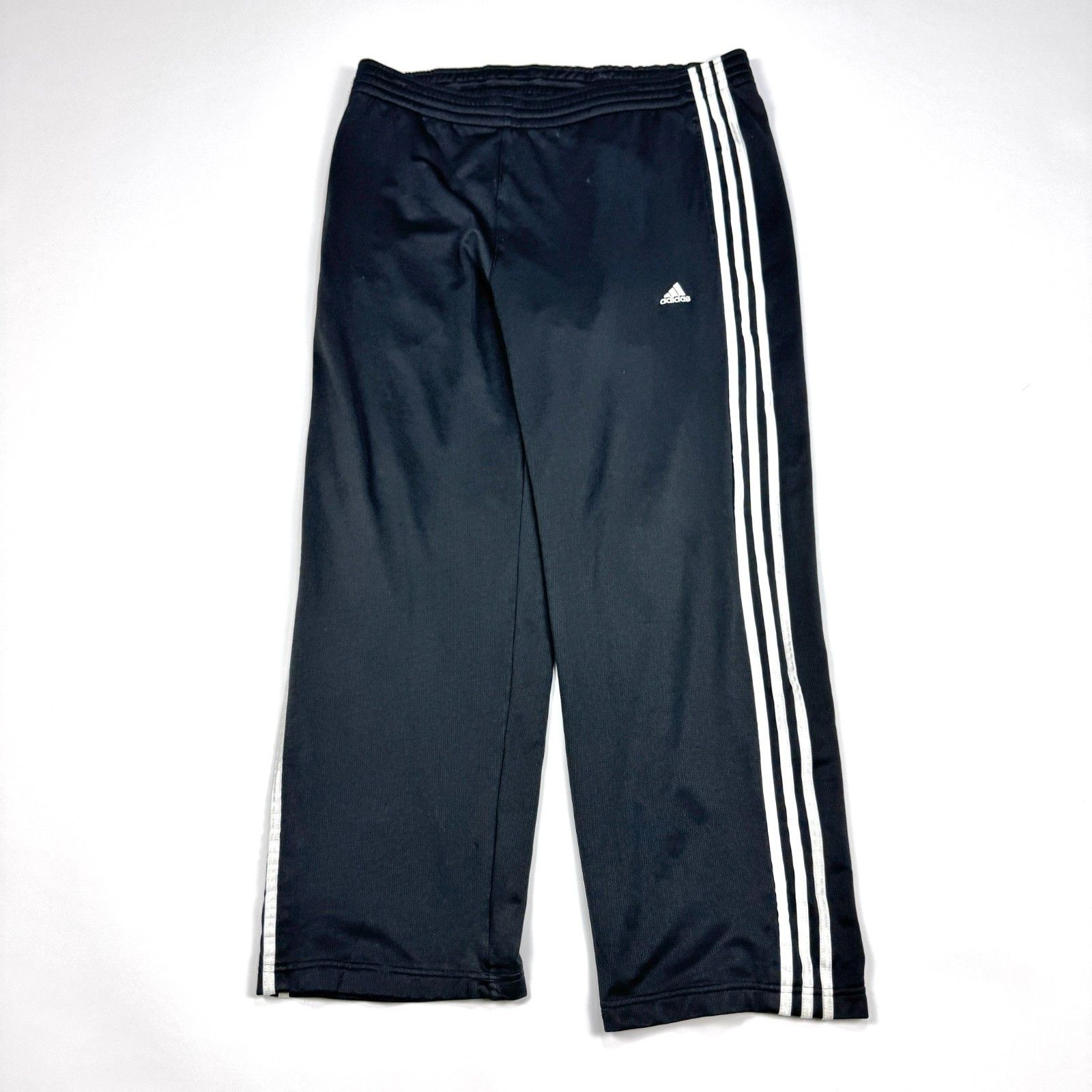 Adidas Adidas Black Mesh Baggy Track Pants Y2K 3-Stripe Size US 34 / EU 50 - 6 Thumbnail