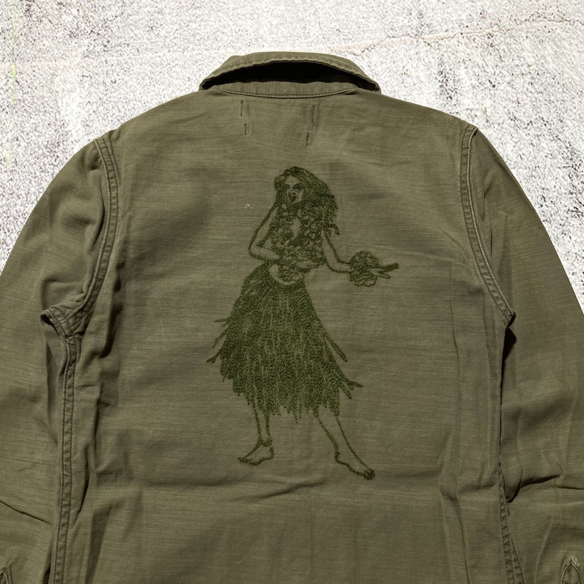 Japanese Brand 🇯🇵 Remi Relief Japan Workshirt Double Pocket Military Green Size US XS / EU 42 / 0 - 14 Thumbnail