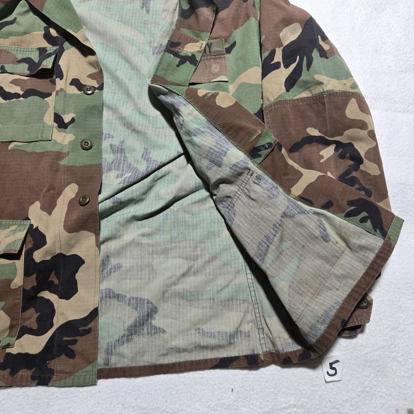Vintage Military US Army Airborne Hunting Camo Combat Tactical Shirt Field Jacket Men's L Large Size US L / EU 52-54 / 3 - 2 Thumbnail